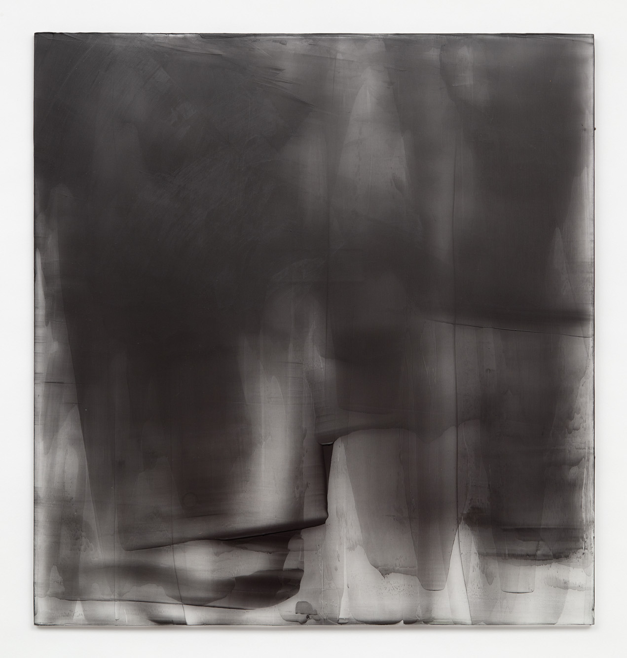 Graphite Veil 5, 19 x 18 inches, acrylic on acrylic panel, 2018