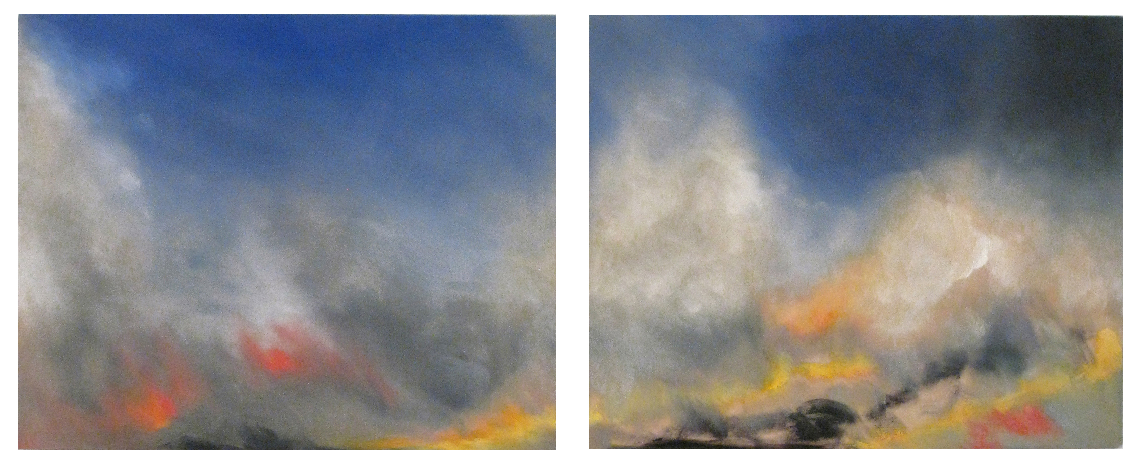  wildfire, 2015  oil on panel  10 x 24 in 