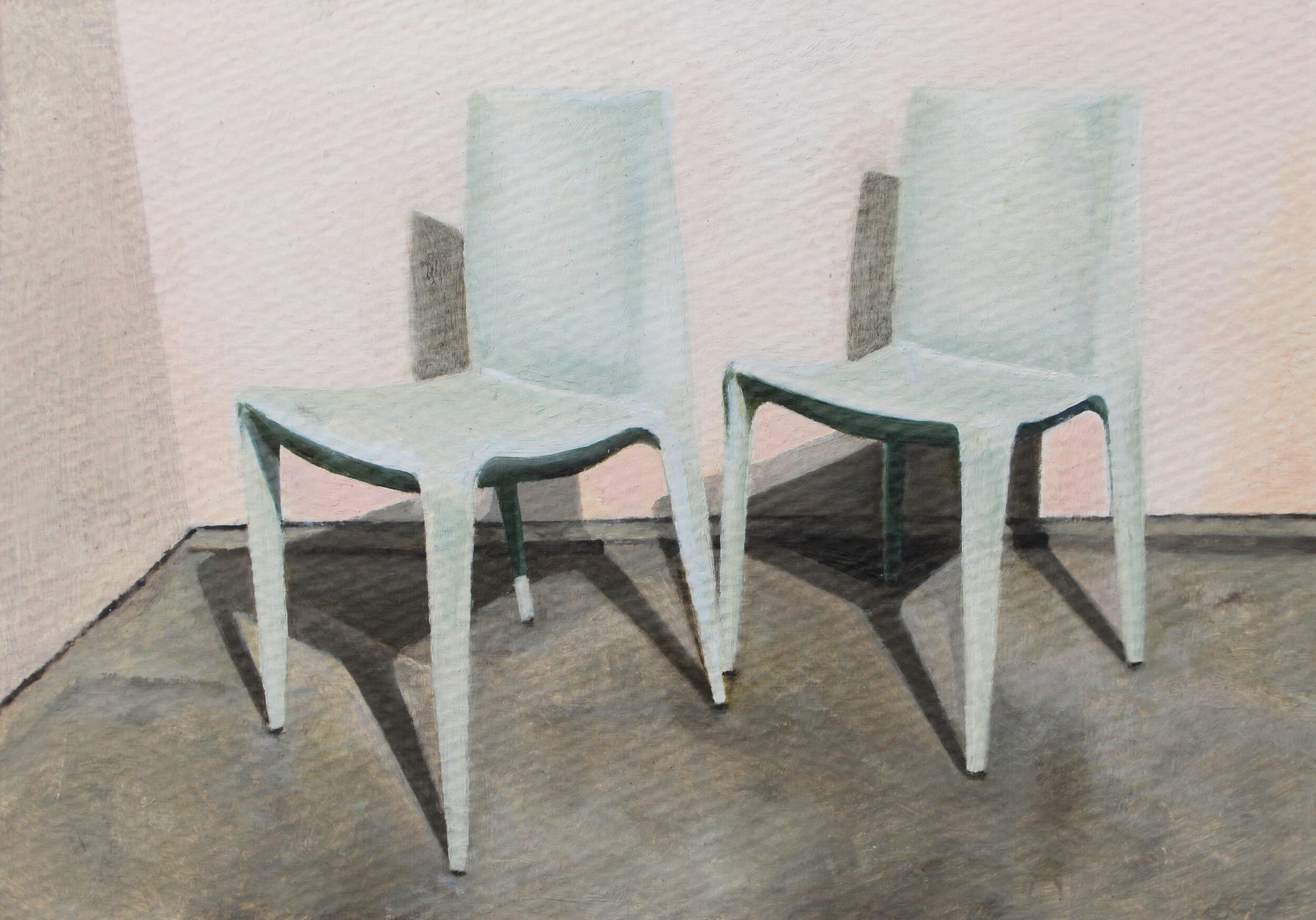  Chair 9, 2020  oil on paper  5 x 7 in 