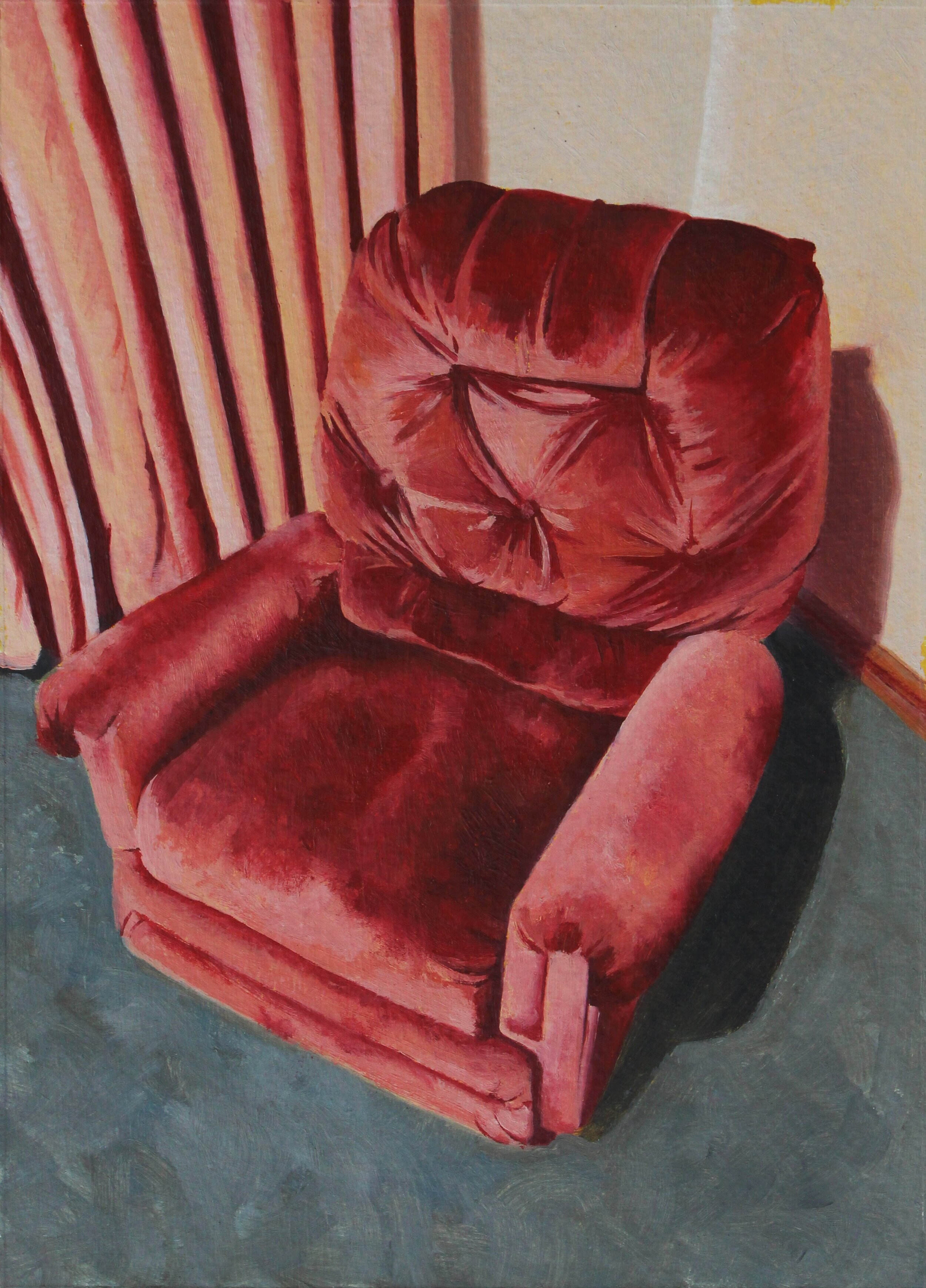  Chair 13, 2020  oil on paper  5.5 x 7.5 in 