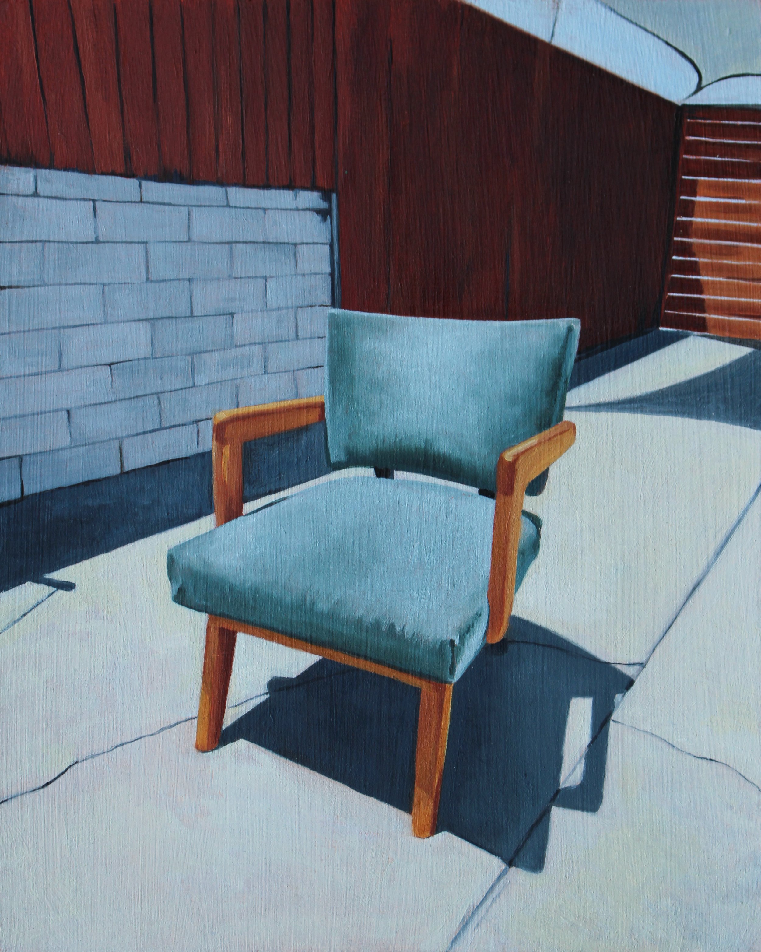  Chair 25 (Leimert Park), 2023  oil on paper  9 x 6 in 