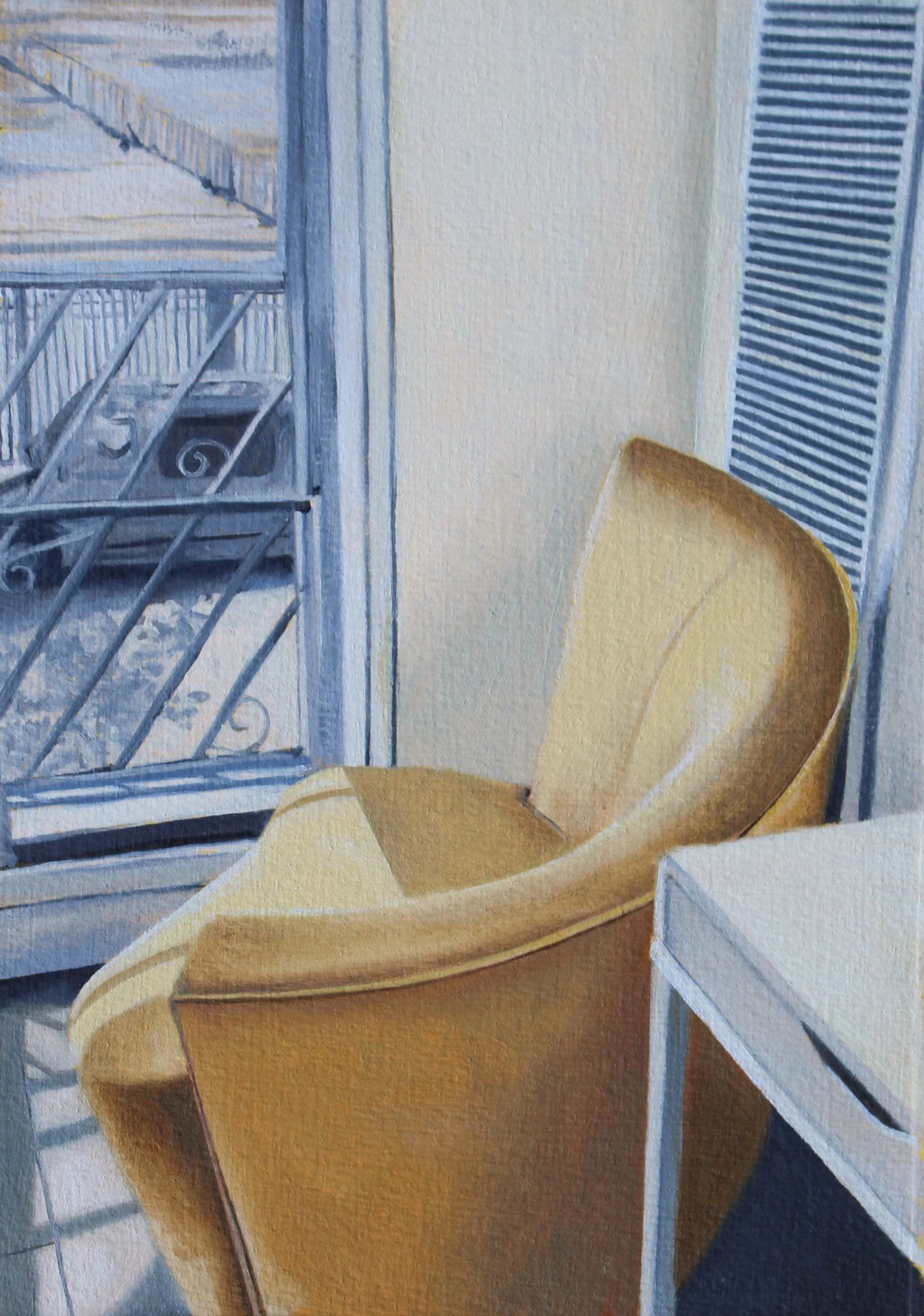  Chair 17 (Glassell Park),  2023   oil on paper   8 x 6 in 