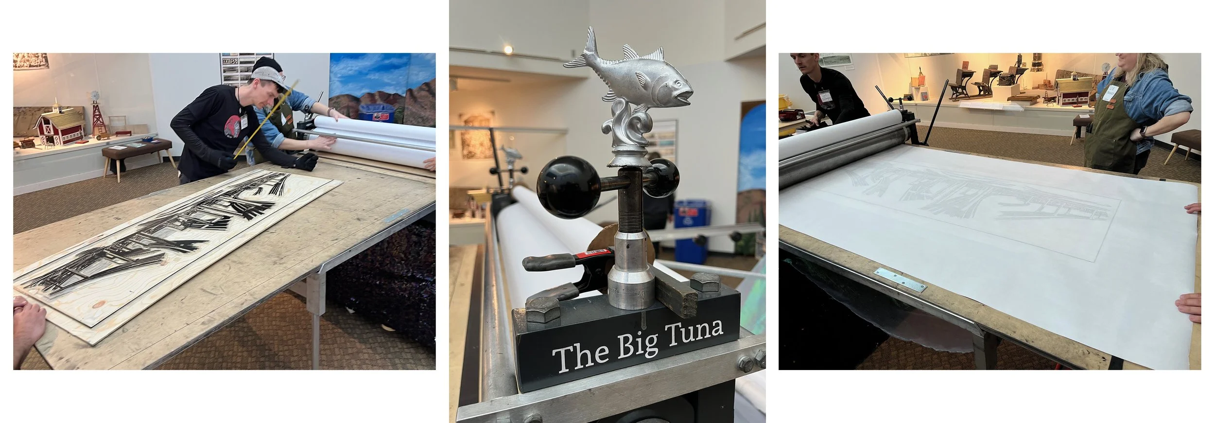  I was lucky to get the chance to work on my first woodblock print with Lyle Castonguay at  BIG INK  , committed to ensuring a promising future for printmaking for people of all skill levels through community-focused art education. He’s helped thousa