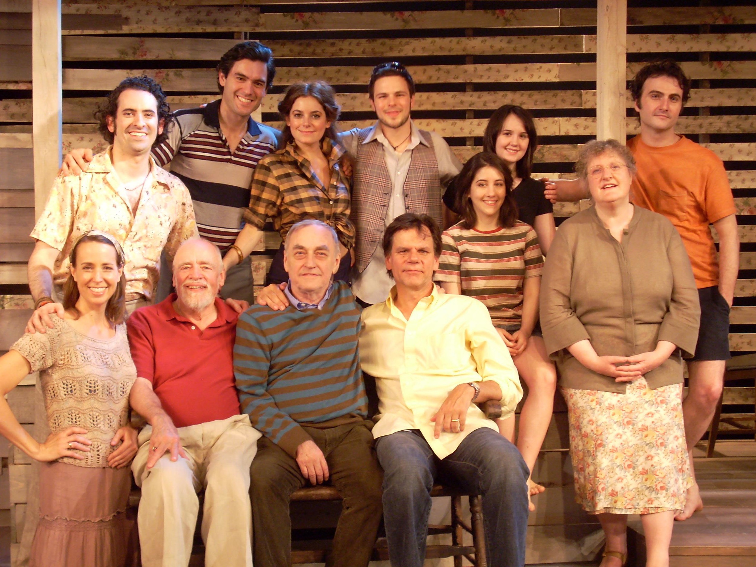 Peter with Lanford Wilson and the cast of "Fifth of July"