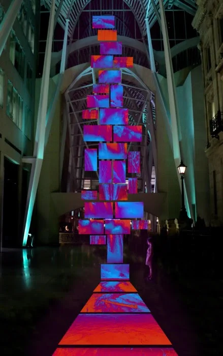Fallen Water Niagara Escarpment (artist rendering) multichannel site-specific video commission by the city of Toronto for Nuit-Blanche 2016