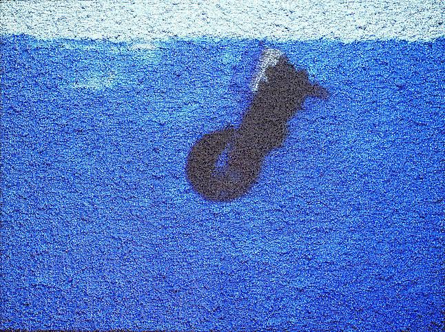 ©Donald Moffett Untitled/Cobalt , 2004 Oil and light loop on linen 30 x 40 1/2 inches 76.2 x 102.9 cm