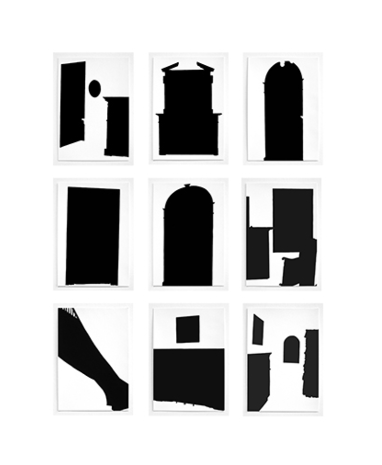 Steel Stillman 9 untitled drawings 1997 Flashe on paper each 11.5" x 8" 