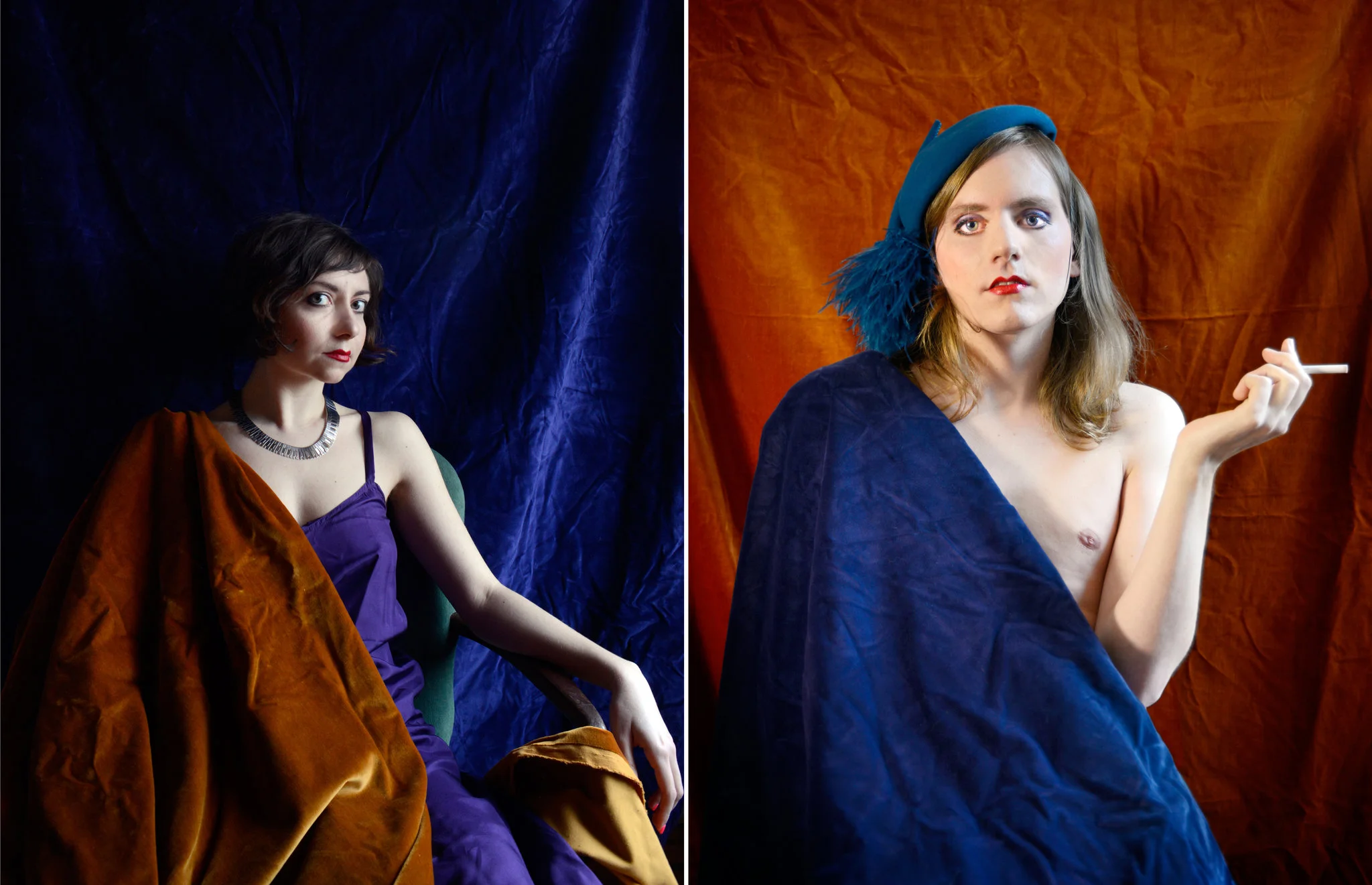 Lissa Rivera, left, and BJ Lillis in two early test images. Credit Courtesy of the artist and ClampArt, New York