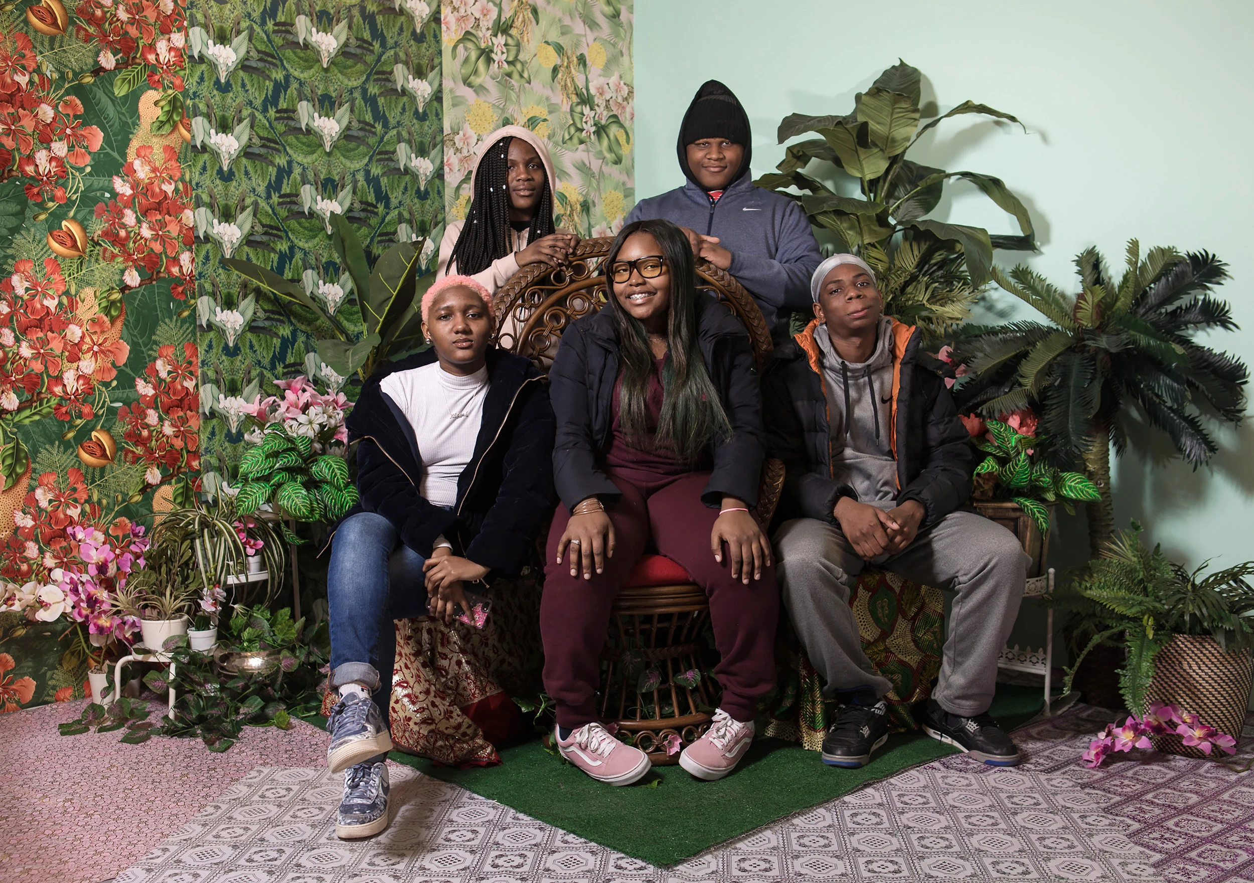 Portrait of Recess Assembly team during public family photo day (credit: Tiffany Smith)