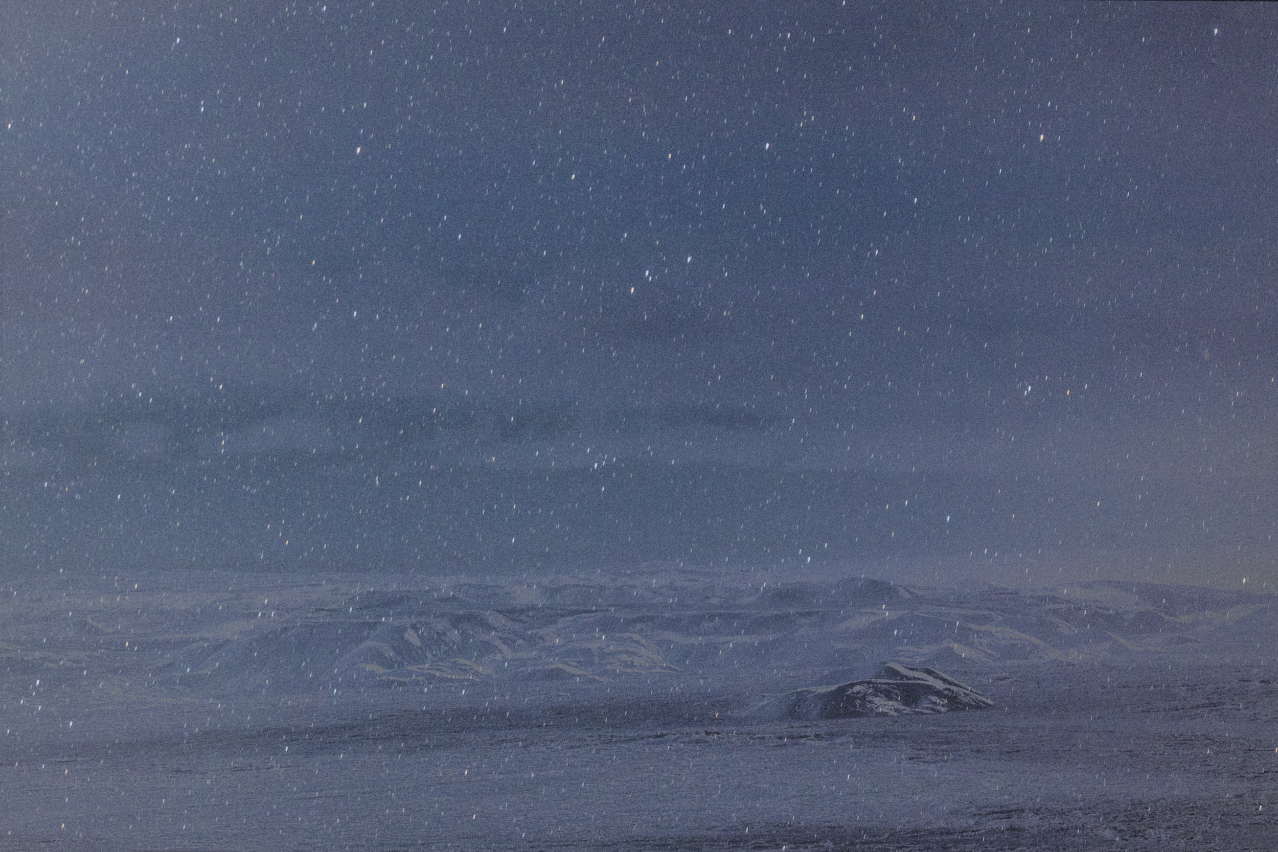 Unnamed Hill , 36 X 24 inches, 2018. Medium format digital with telescope image.