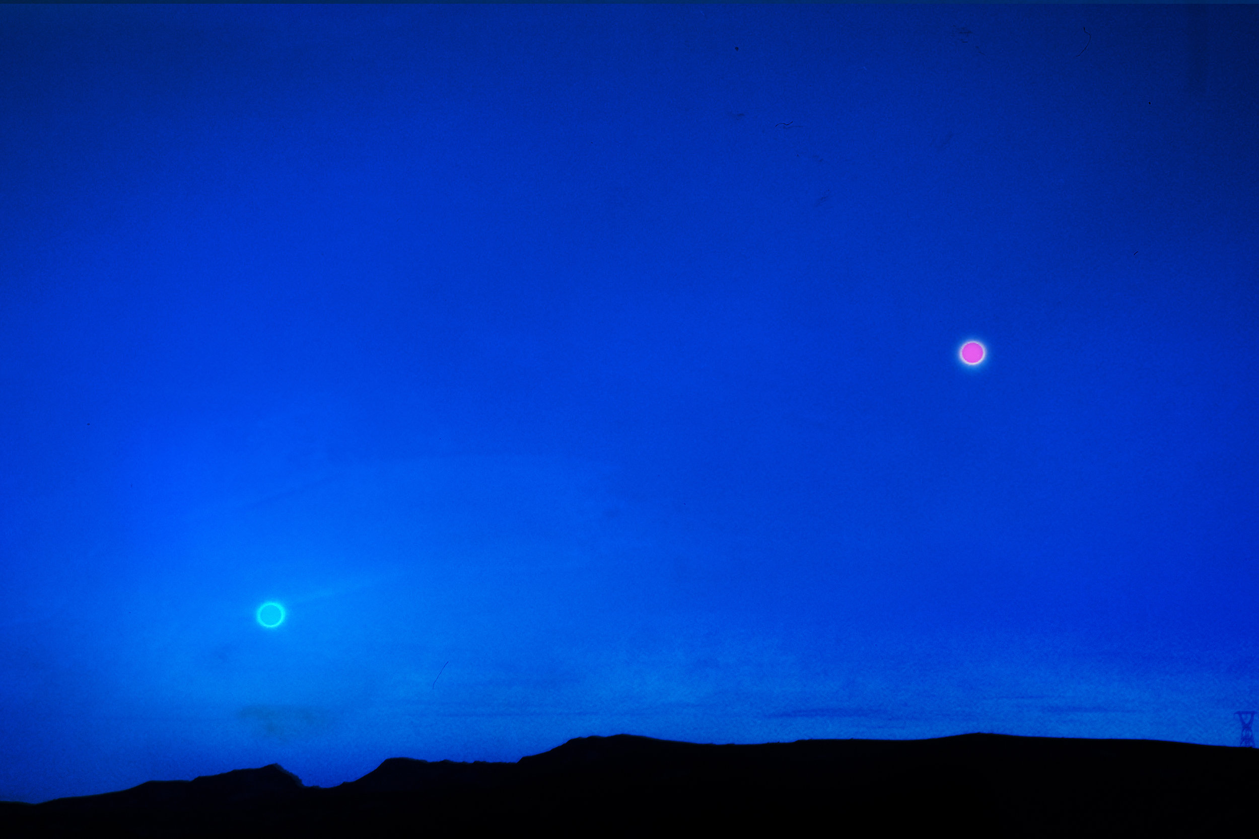 Two Suns , 36 x 24 inches, 2018 Medium format digital with painting texture.