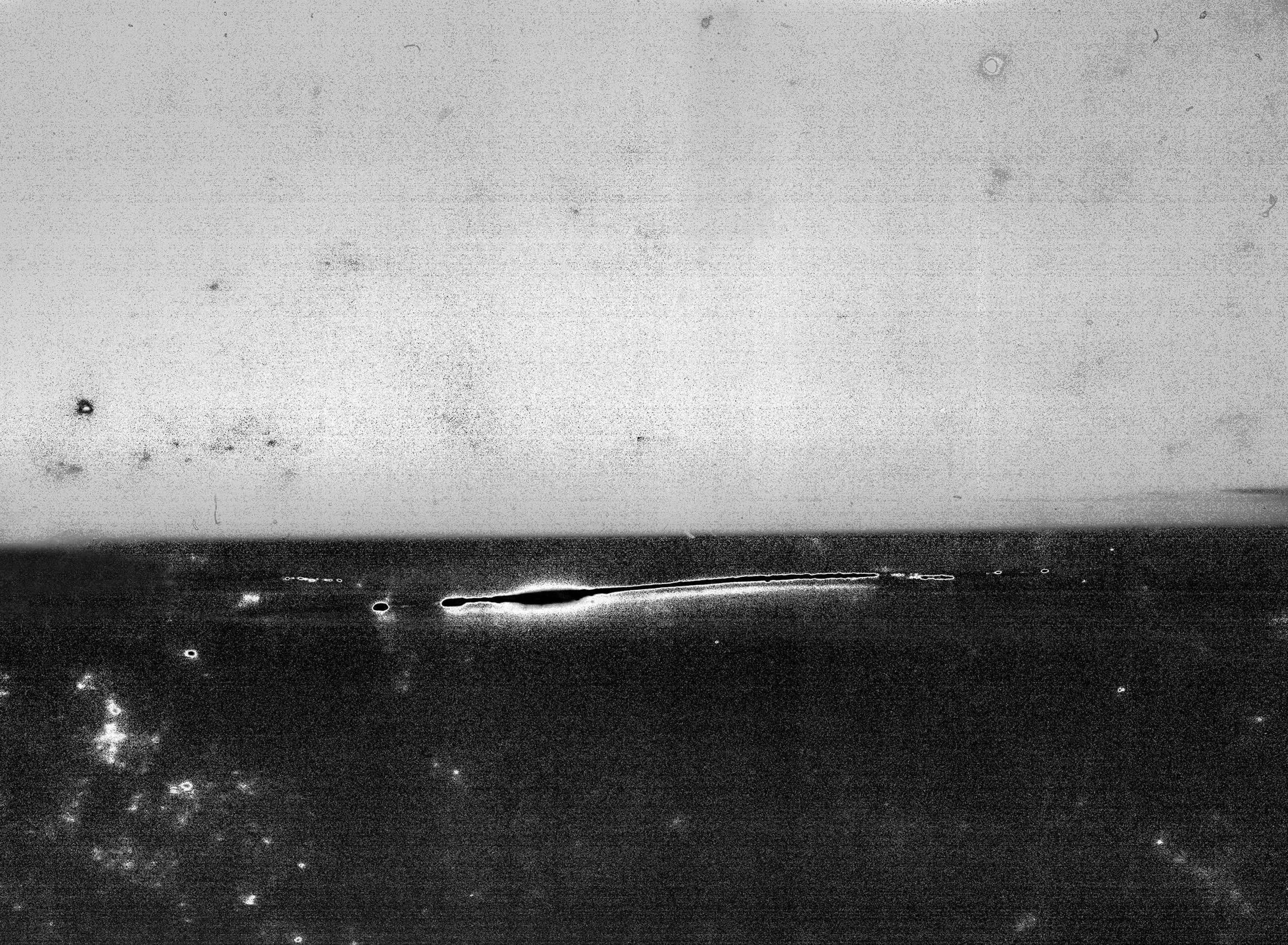 Sea penetrated by Light, 36 x 24 inches, 2018. Medium format digital with negative film alternative process
