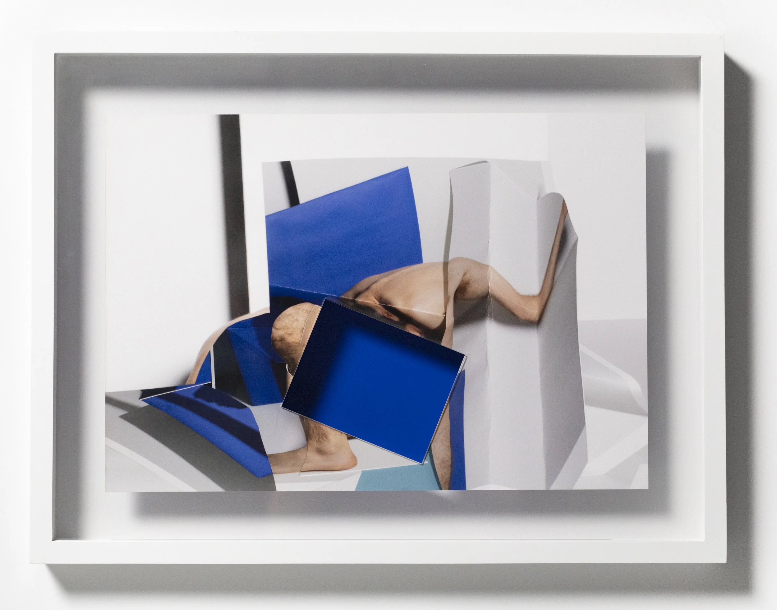 Swallowed 2019 Inkjet print with blue wall detail 25.5 x 19.5 inches