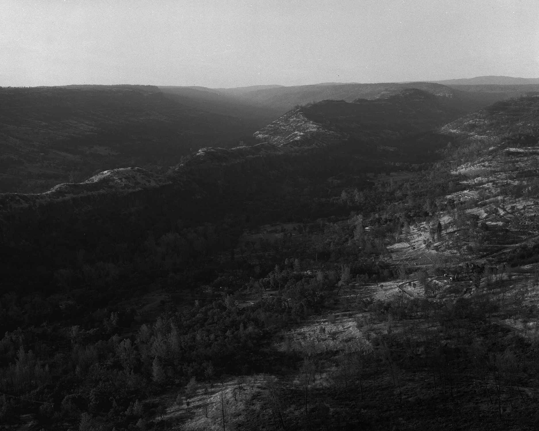 Ridges leading to Paradise, CA. The beginning Paradise is on the right.