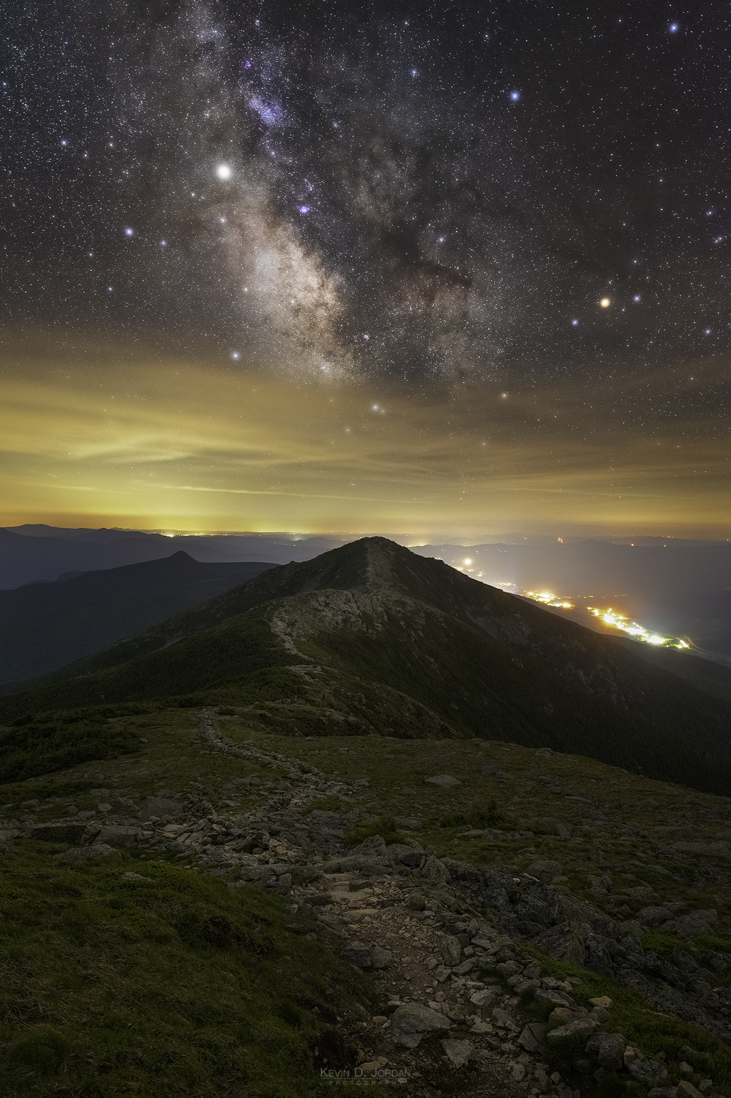Milky Way Over White Mountains in New Hampshire