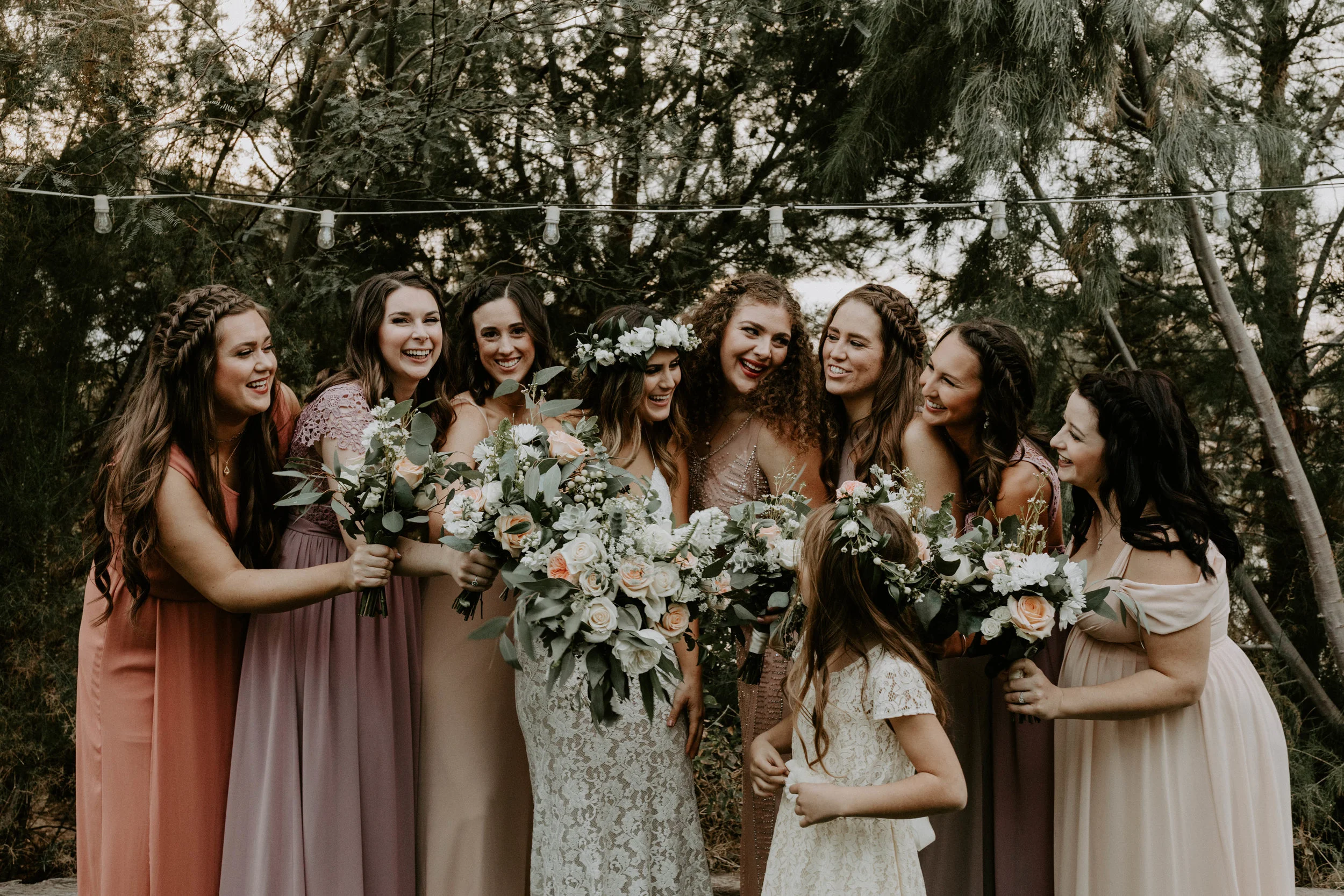Outside the reception space at Windmill Winery wedding venue in Arizona