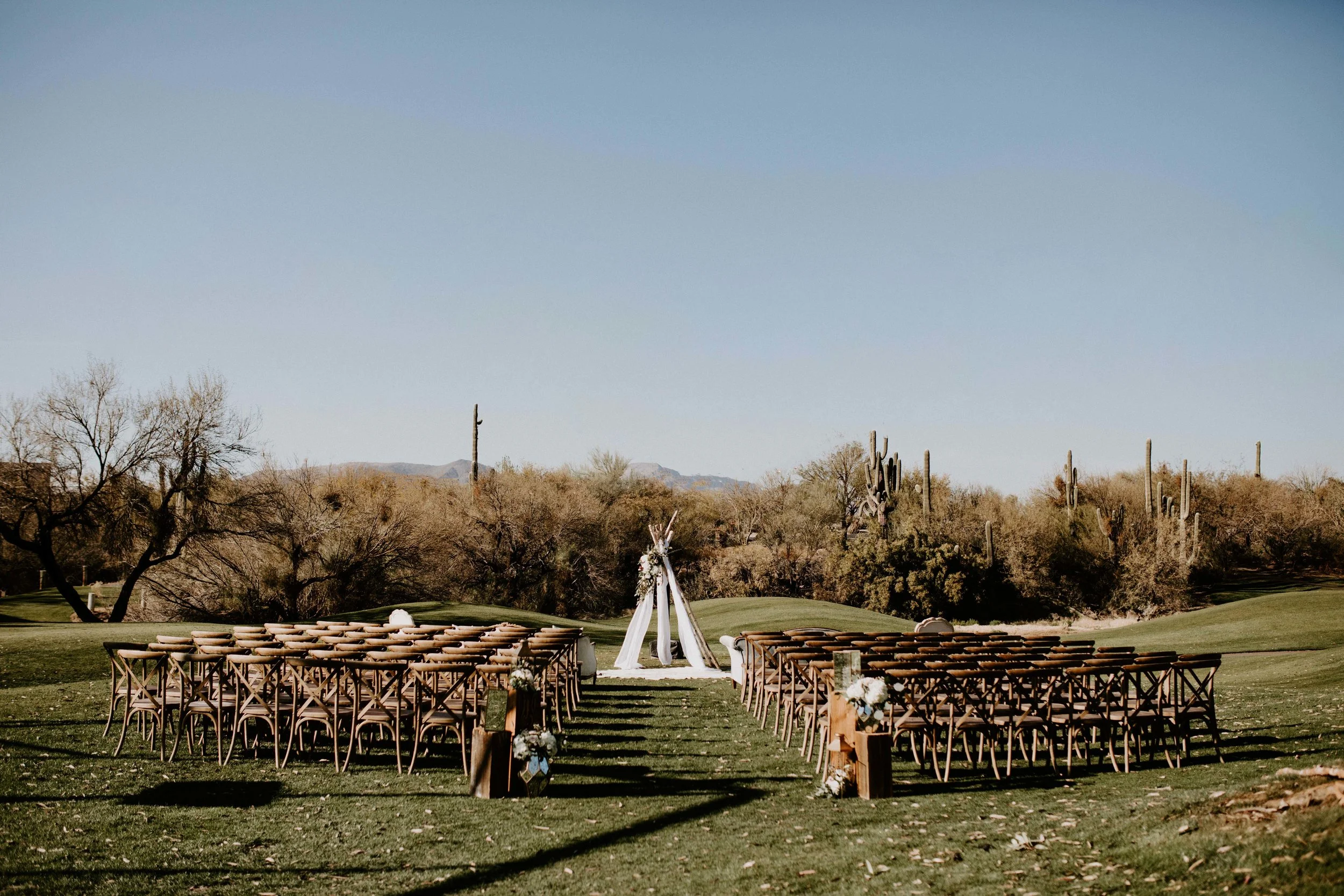 Ceremony space at Tonto Bar and Grill wedding venue in Arizona