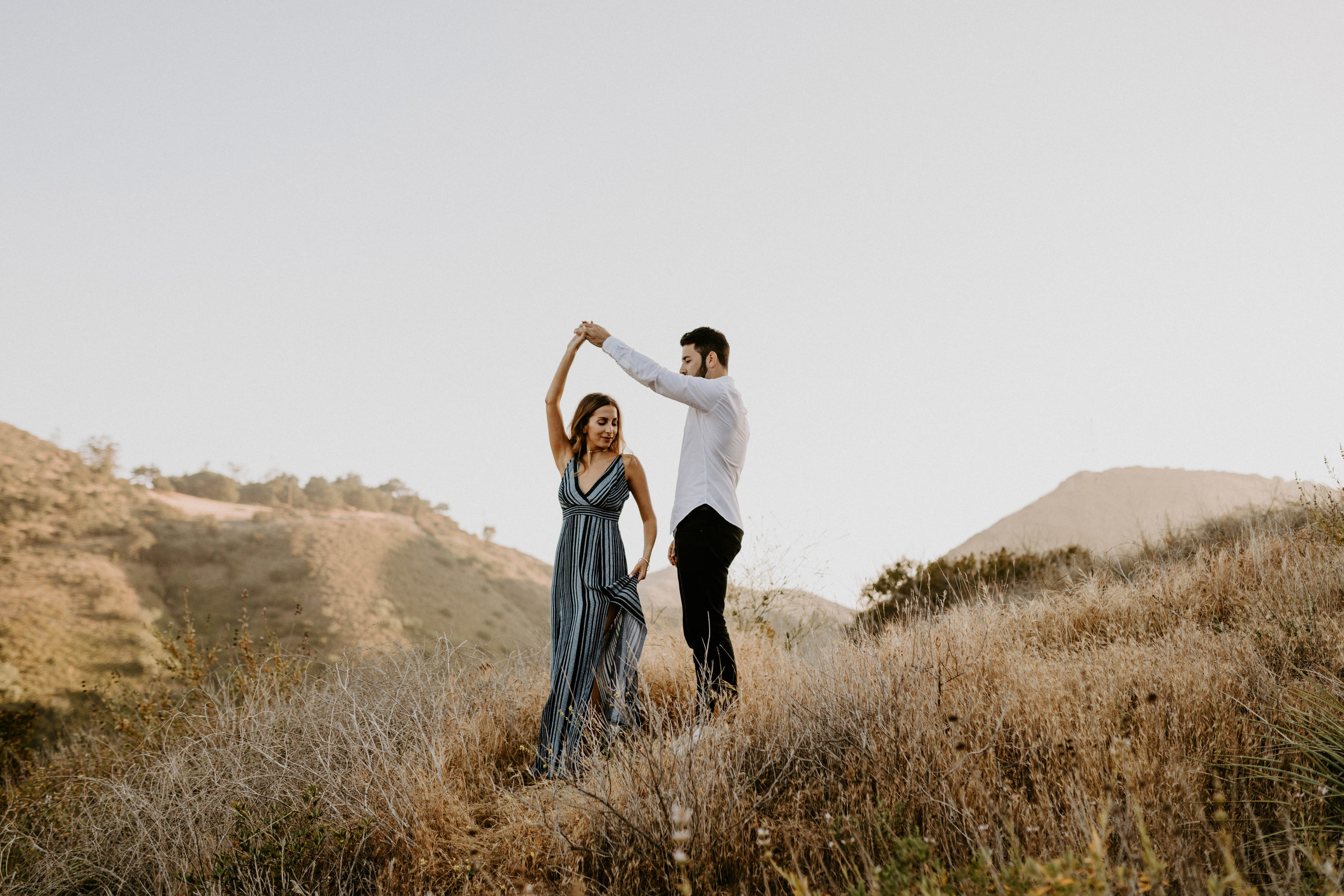 Engagement session in the Santa Monica Mountains in Malibu, CA