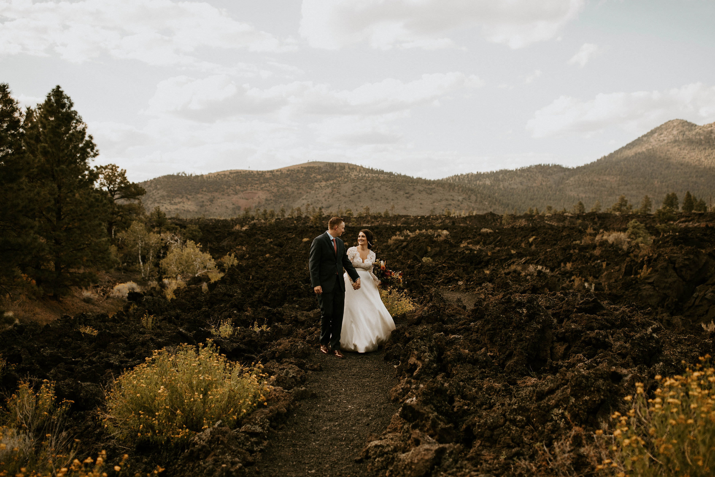 Wedding at Sunset Crater Volcano in Flagstaff Arizona