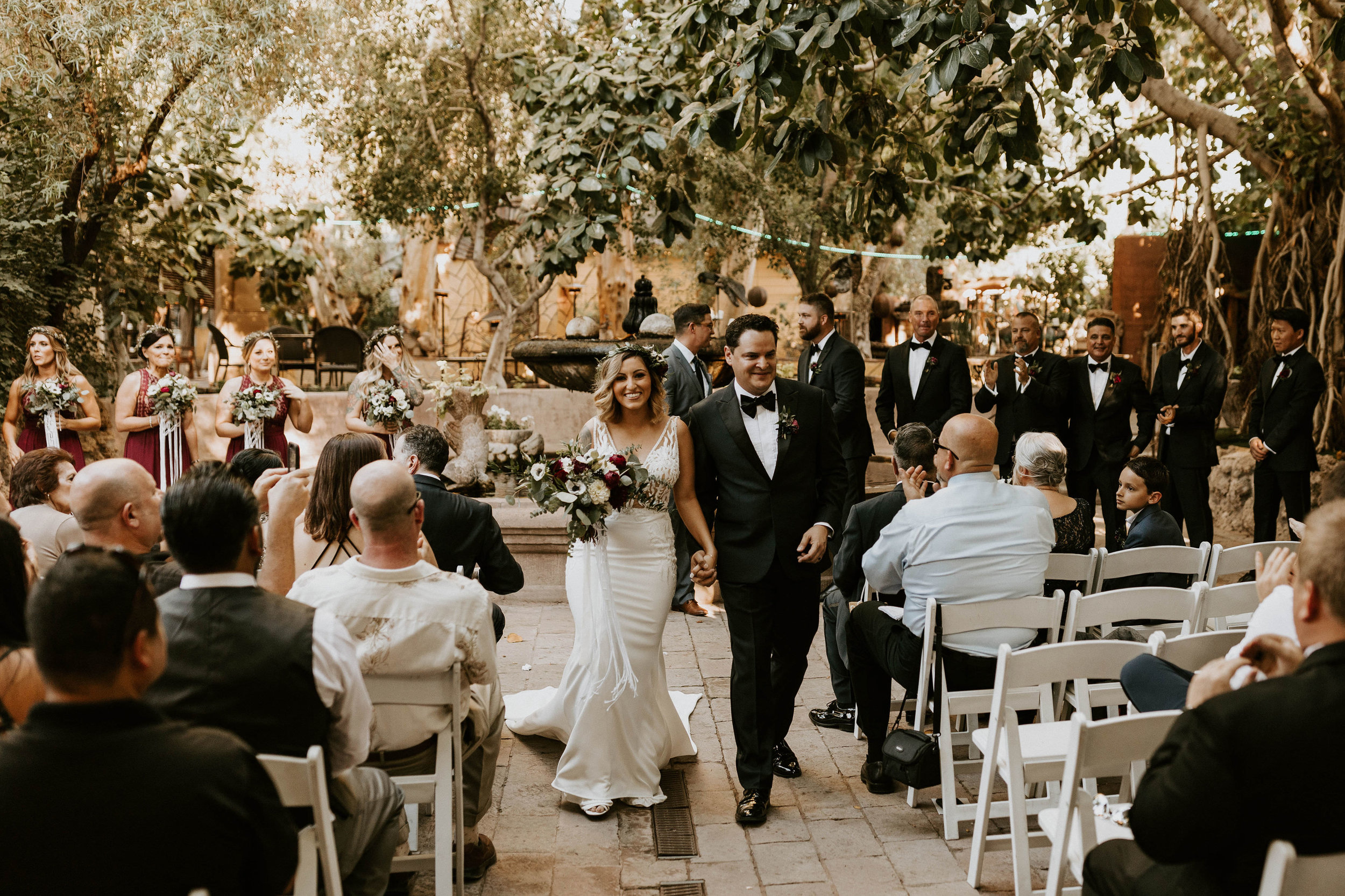 A wedding recessional at Boojum Tree