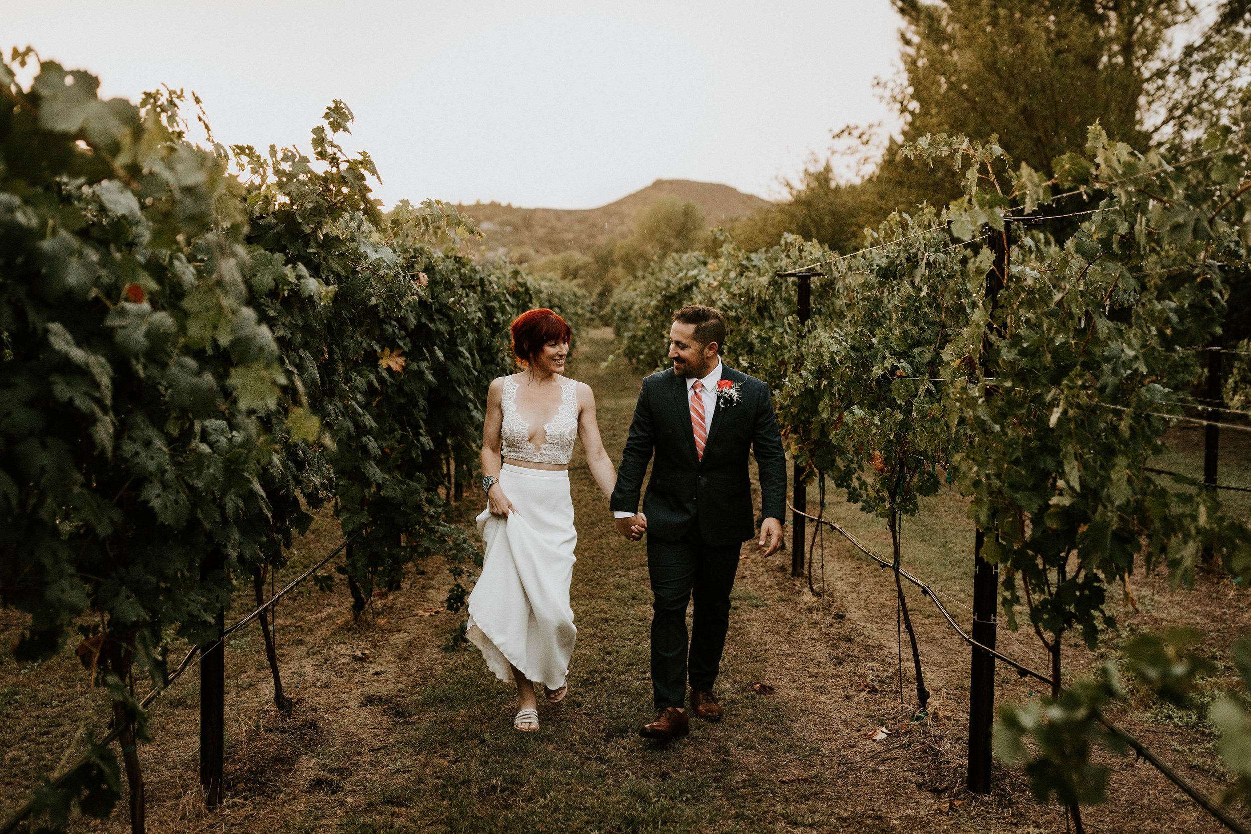 Rainy Vineyard Wedding in Sedona Arizona