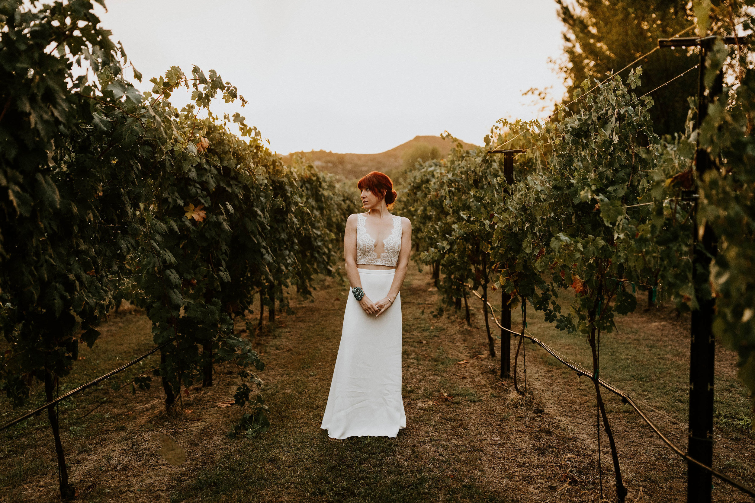 Bride in Vineyard in Sedona Arizona
