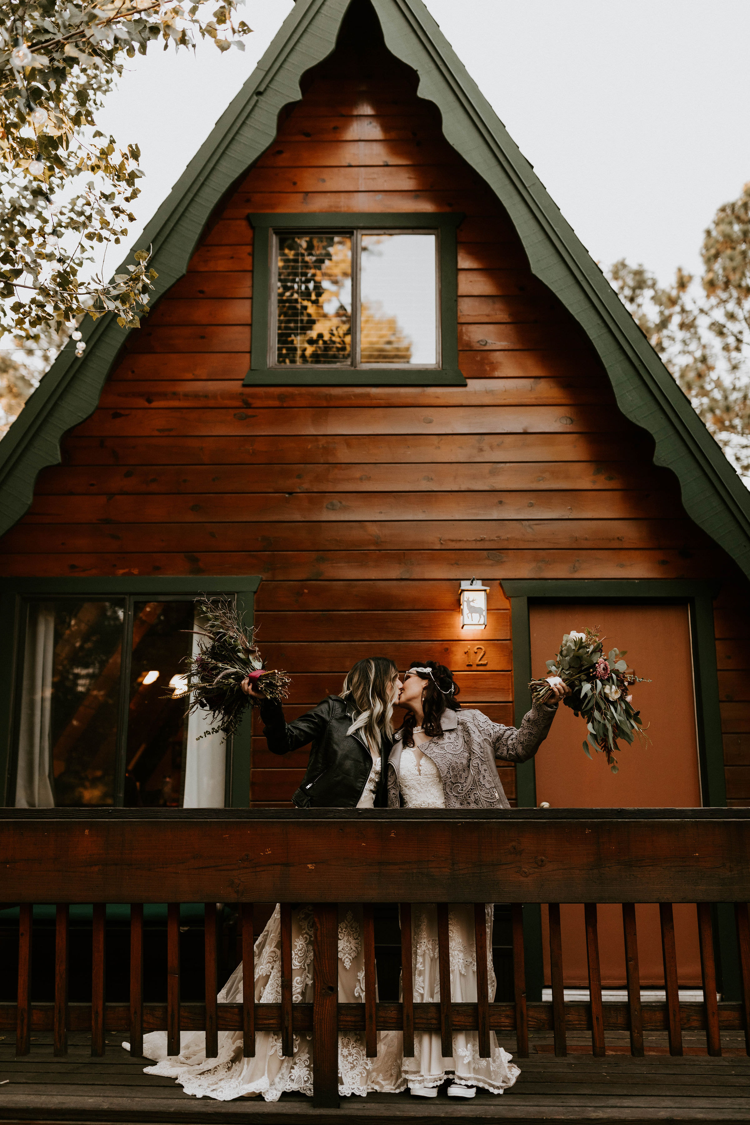 Couple at A Frame Cabin in Strawberry Hill, Arizona