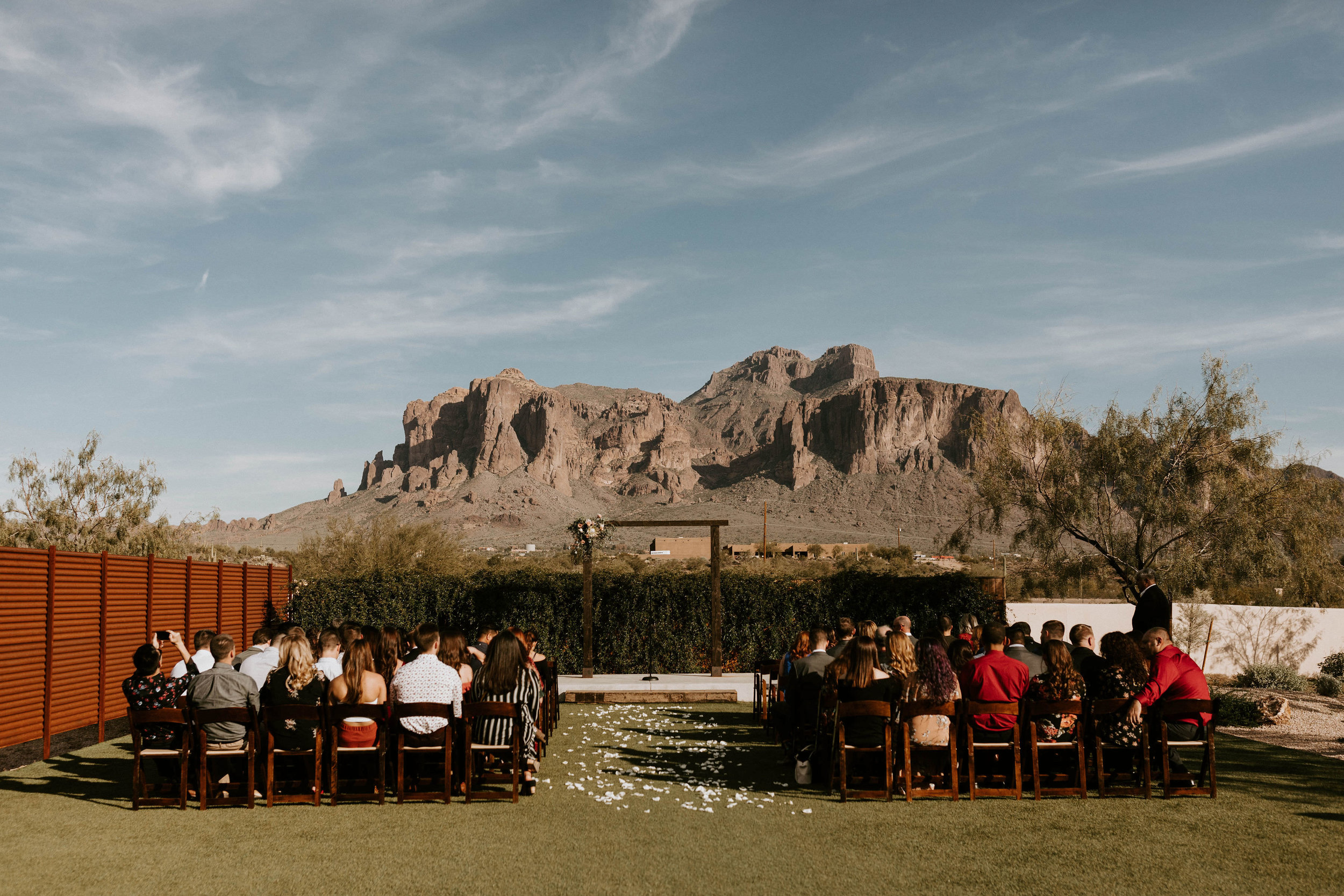 Ceremony space at Paseo wedding venue in Phoenix