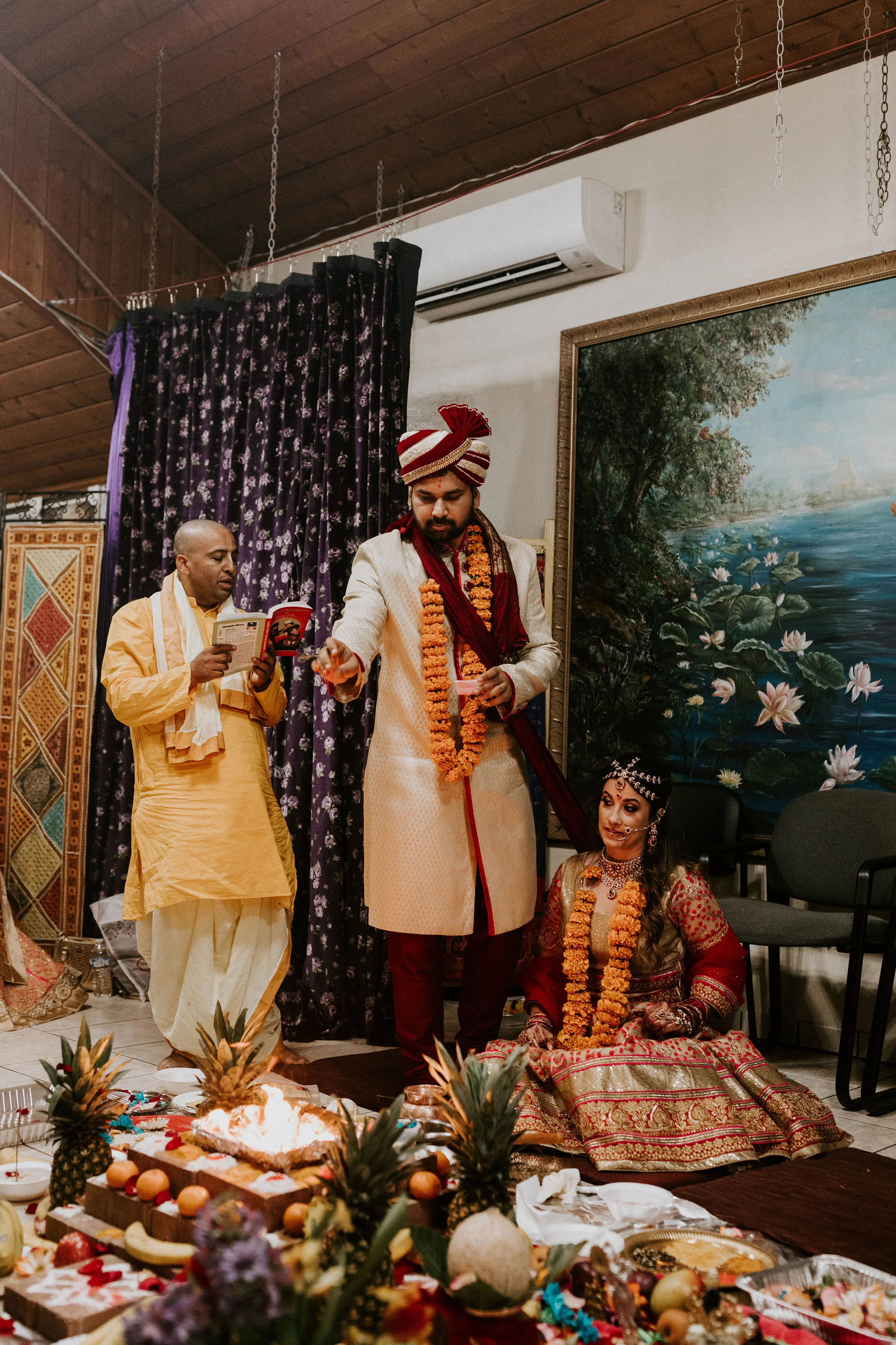 Radha-Krishna Lotus Indian Temple Hindu Ceremony Space