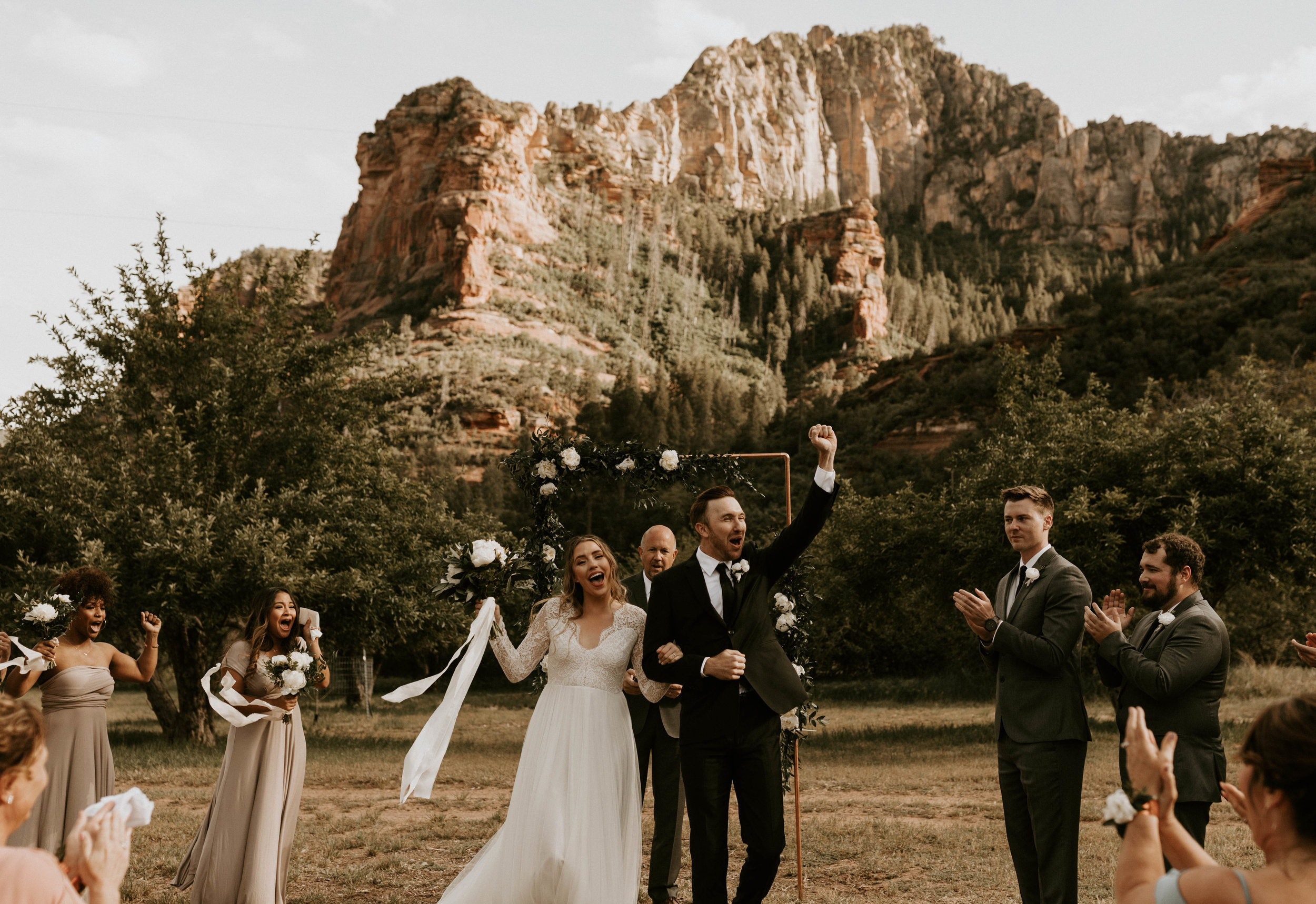 Ceremony Space Intimate Wedding Slide Rock State Park in Sedona, Arizona 