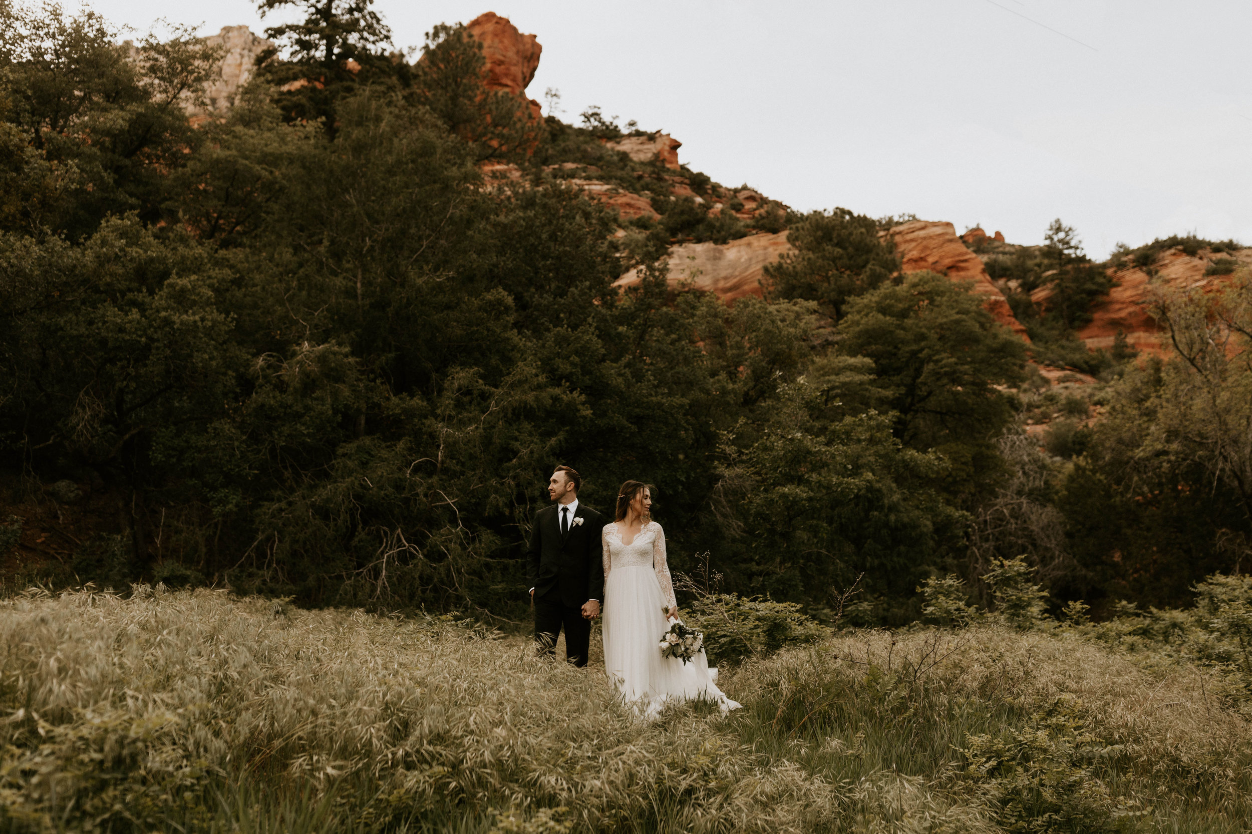 Intimate Wedding Slide Rock State Park in Sedona, Arizona 