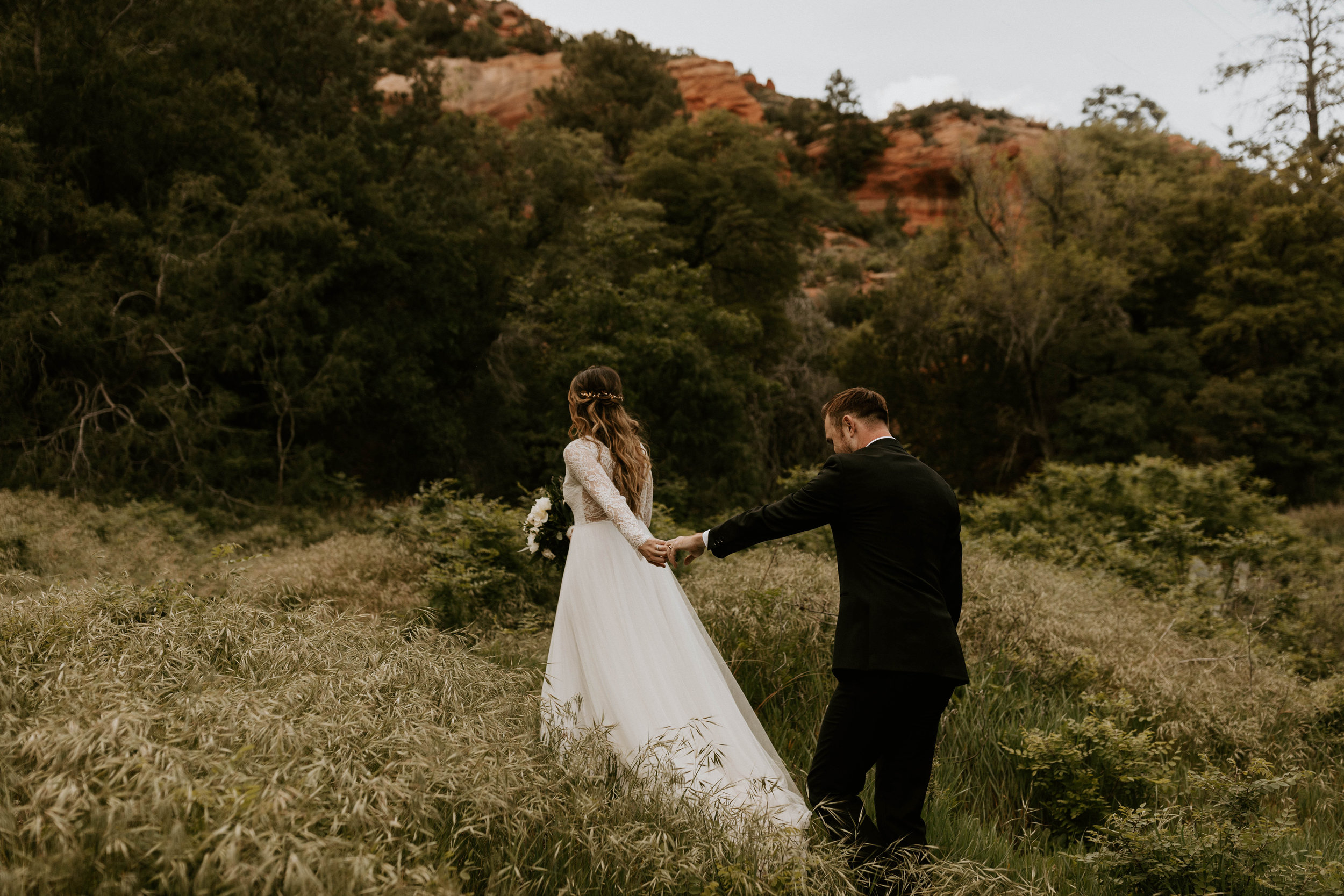 Intimate Wedding Slide Rock State Park in Sedona, Arizona 