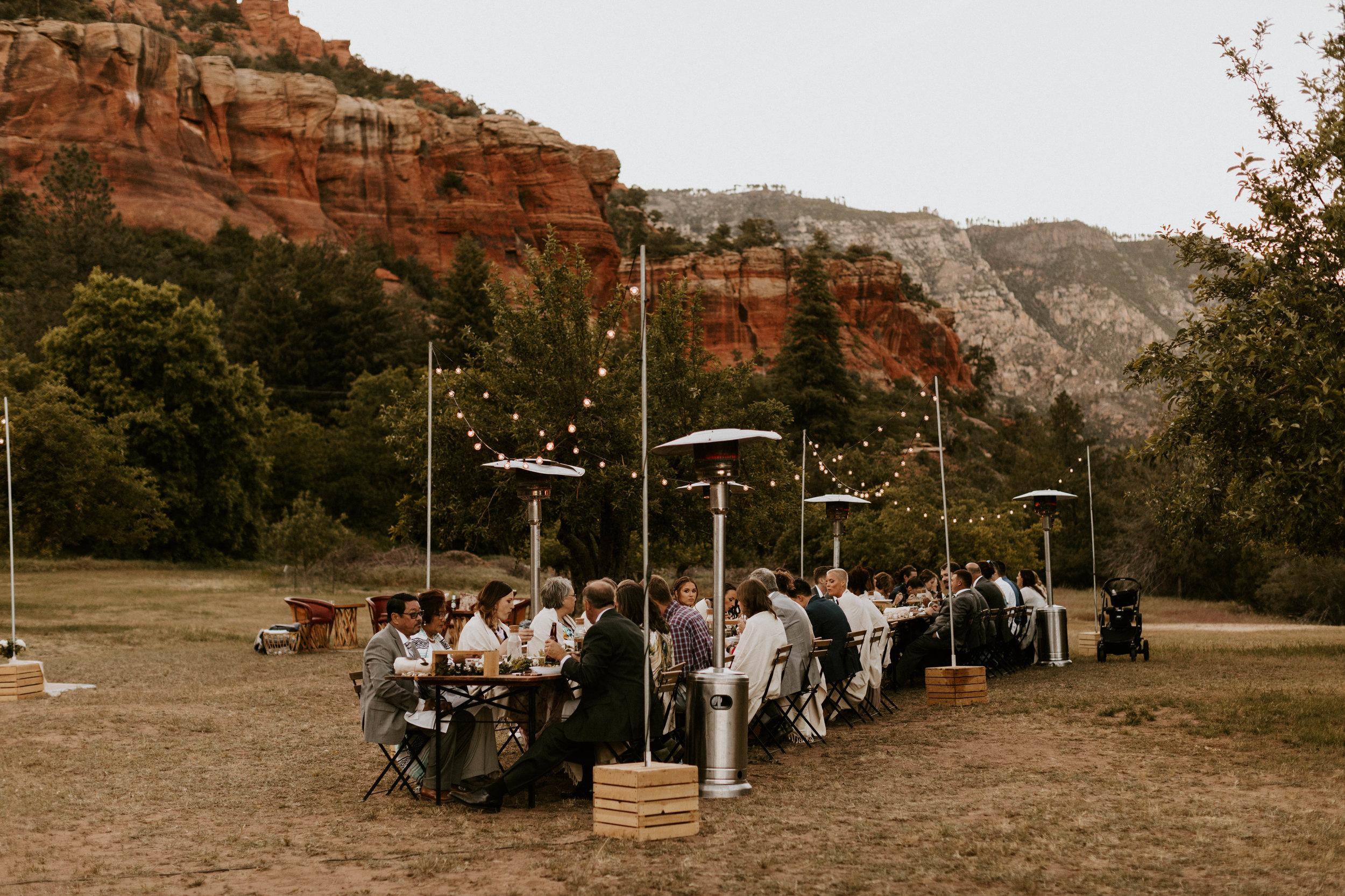 Reception Space Intimate Wedding Slide Rock State Park in Sedona, Arizona 