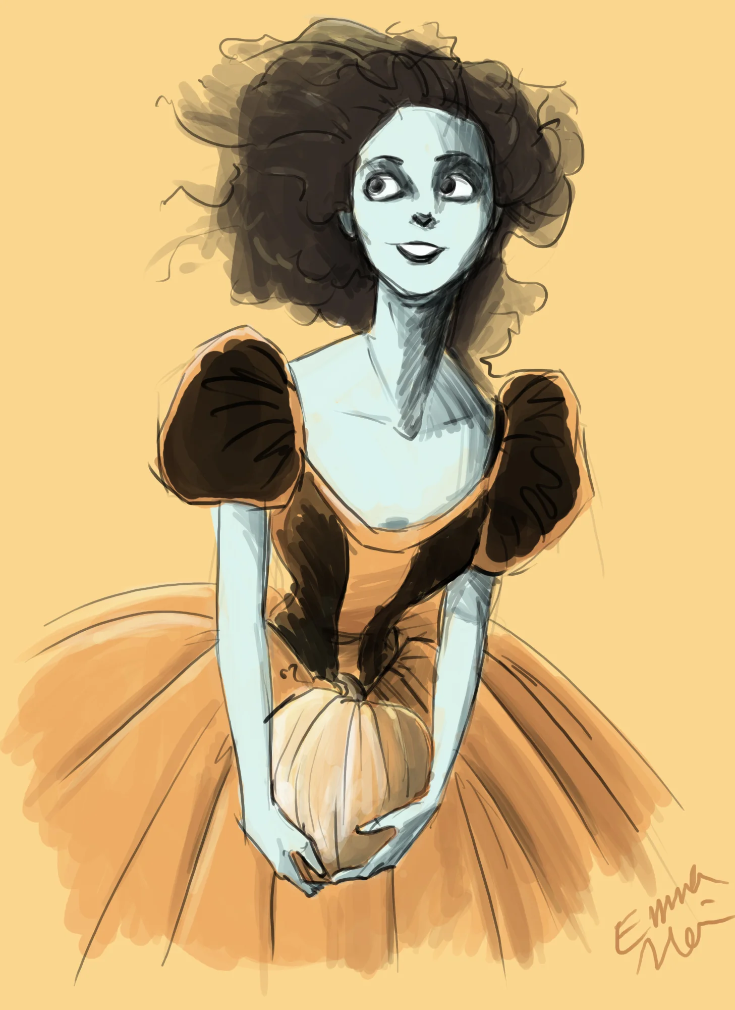 Halloween Art Challenge, Day 3 - Pumpkin