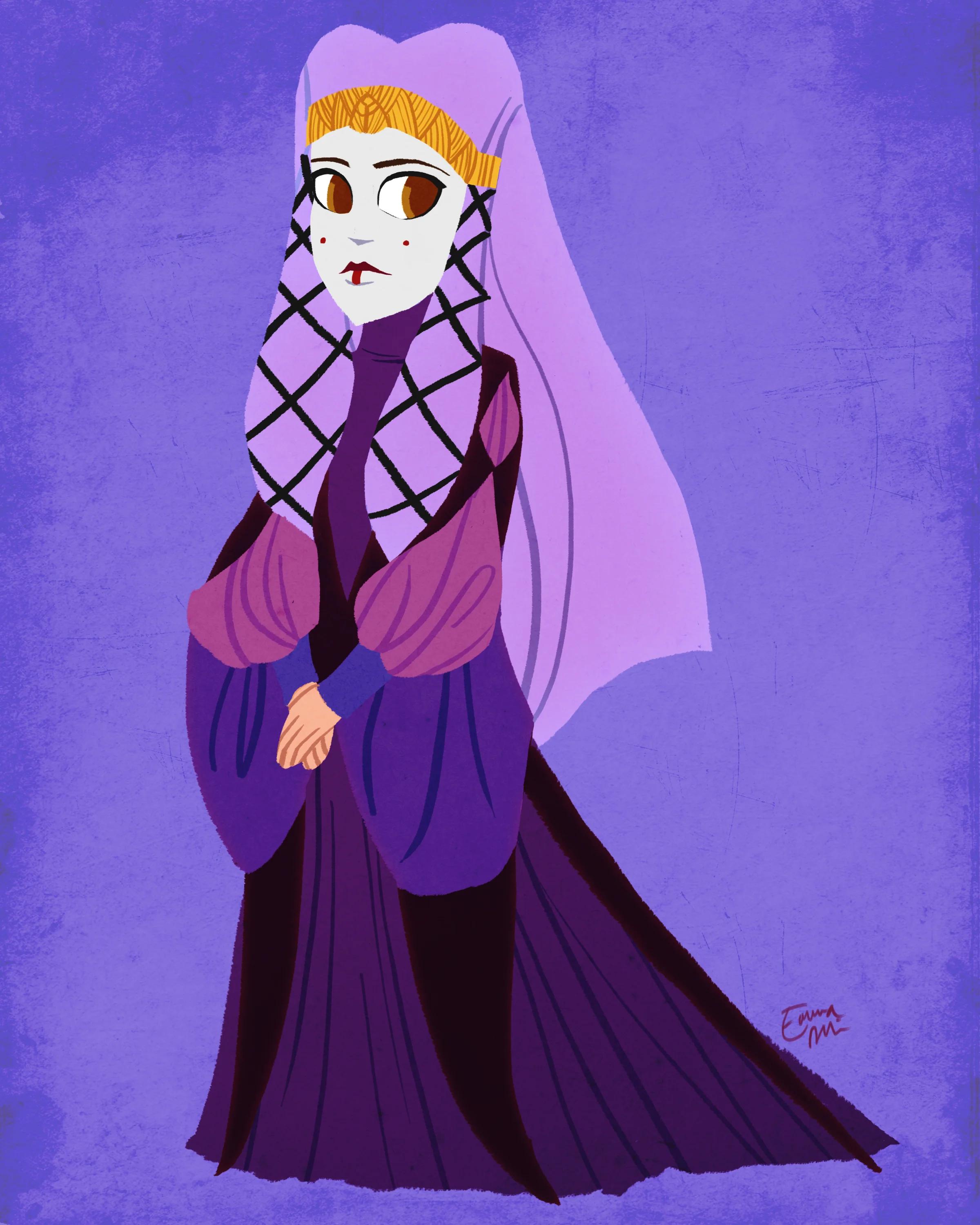 Purple Travel Gown