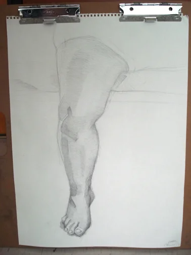 Leg study for Figure Constructon 2013, graphite