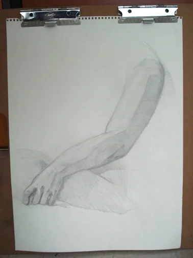 Arm study for Figure Construction 2013, graphite