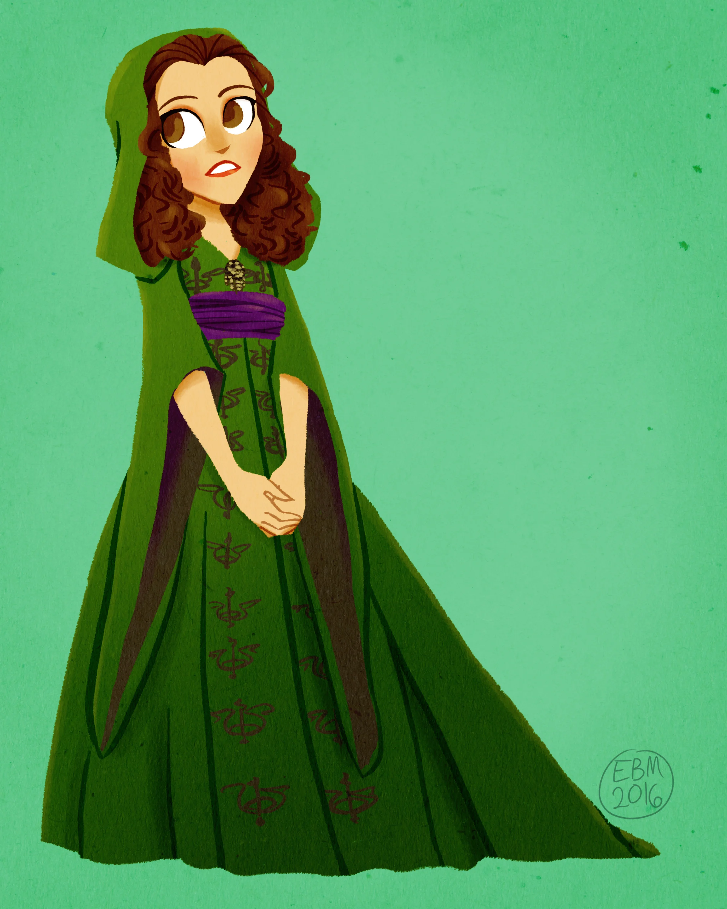 Green Velvet Gown