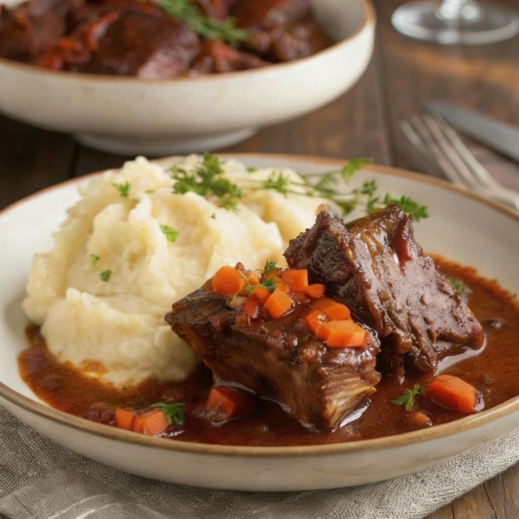 Slow Cooker Beef Short Ribs with Red Wine Sauce