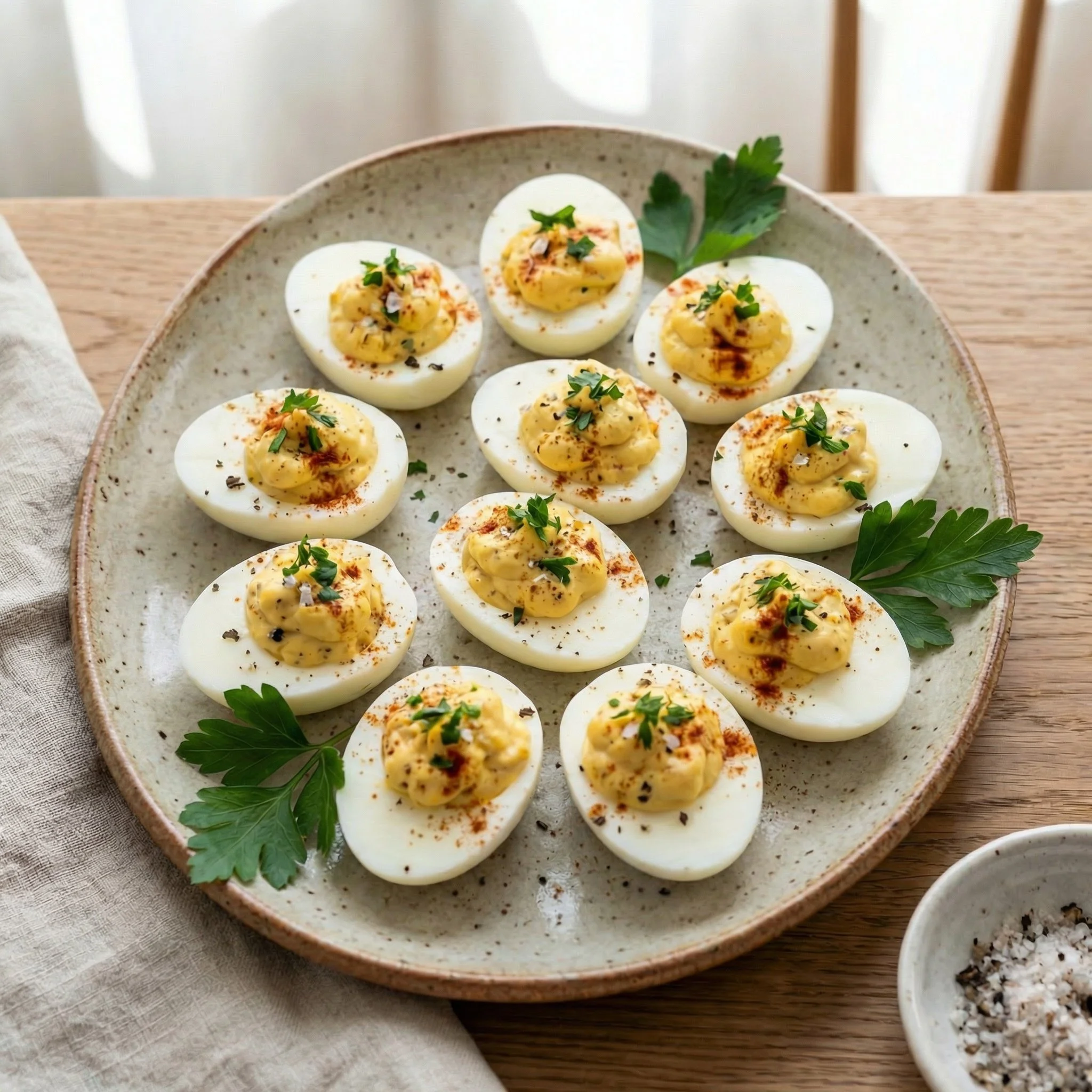 Deviled Eggs with Truffle Salt