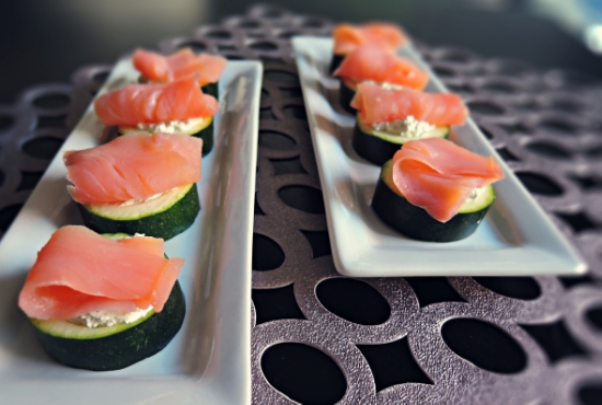 Smoked Salmon Zucchini Mini Cups