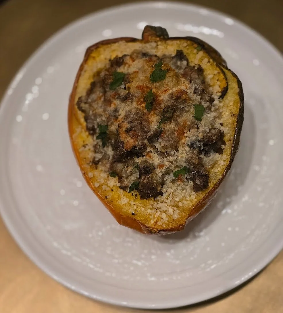 Ground Beef &amp; Veggies Stuffed Acorn Squash

This stuffed acorn squash is the kind of cozy dish that makes winter feel downright delicious.

Recipe: https://www.delecticious.com/blog-posts/2025/12/8/ground-beef-amp-veggies-stuffed-acorn-squash

#w