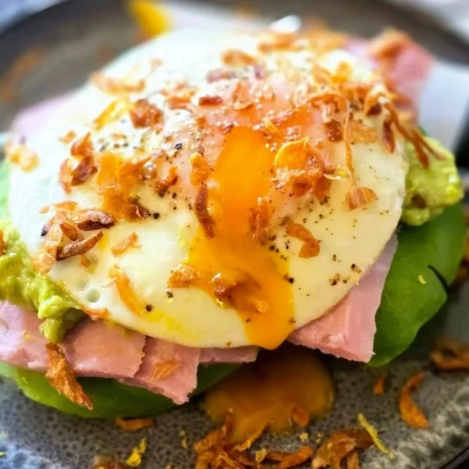 Ham &amp; Egg Avocado Mash Toast