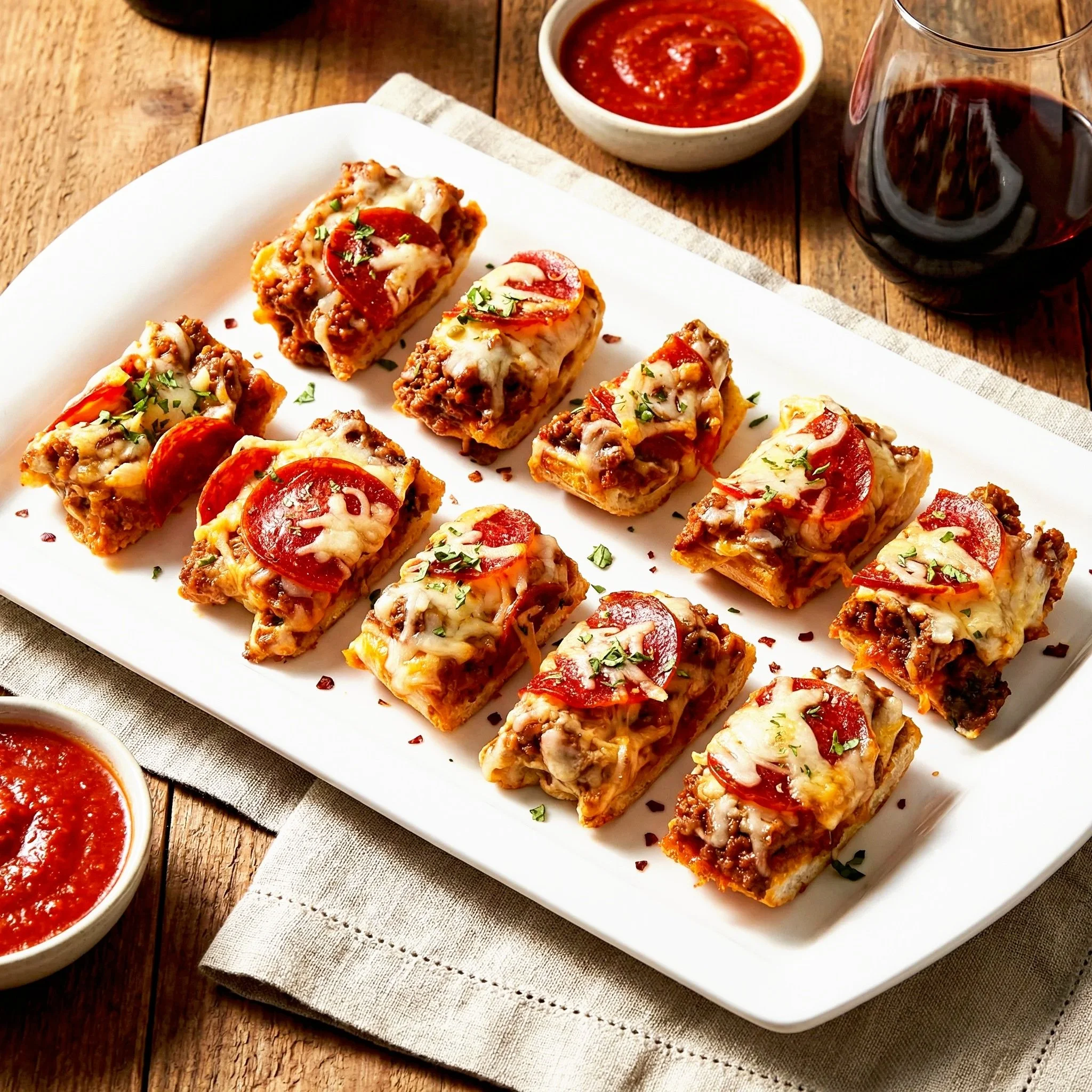 Easy Peasy Baguette Pizza Bites