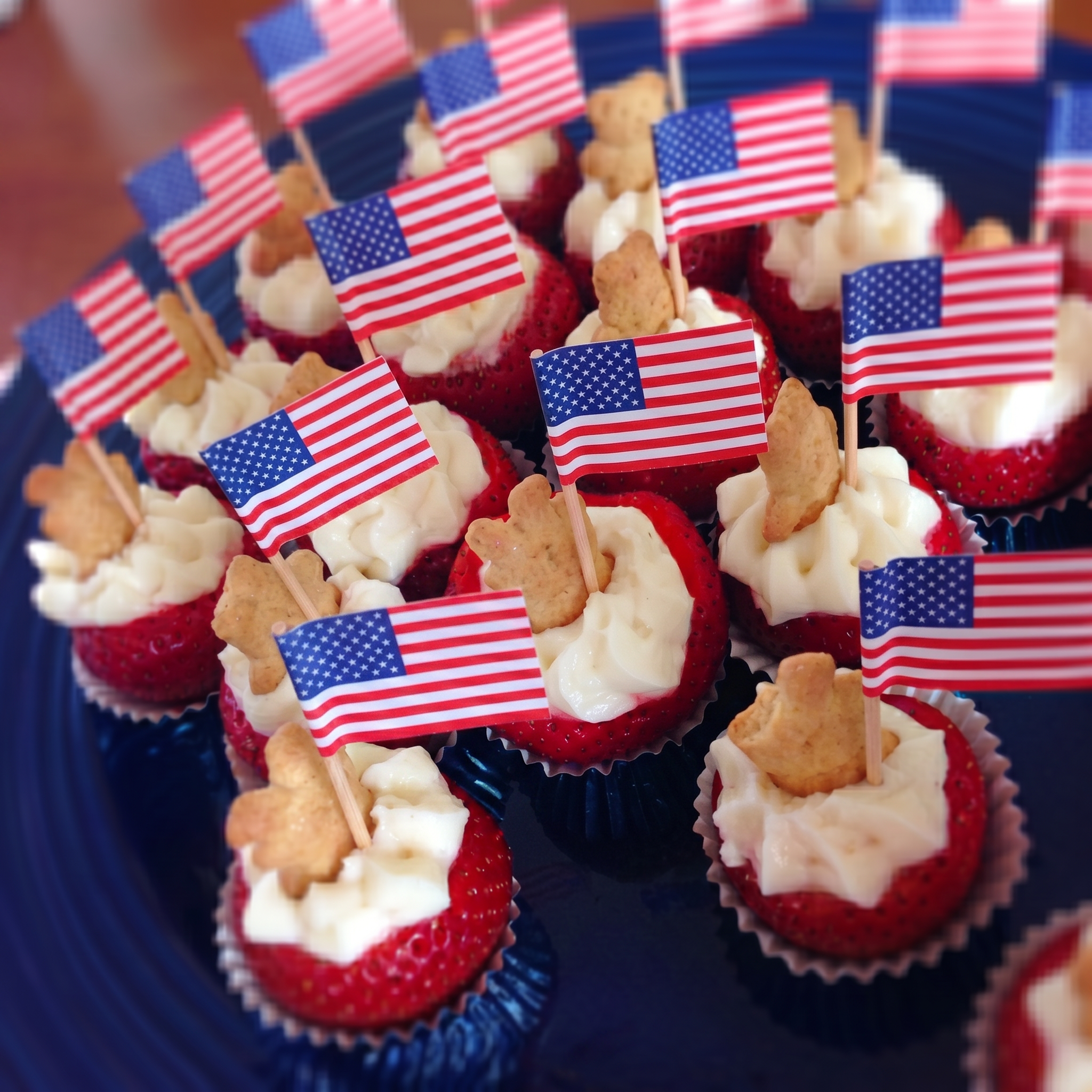 4th of July Strawberry Cheesecake Bites