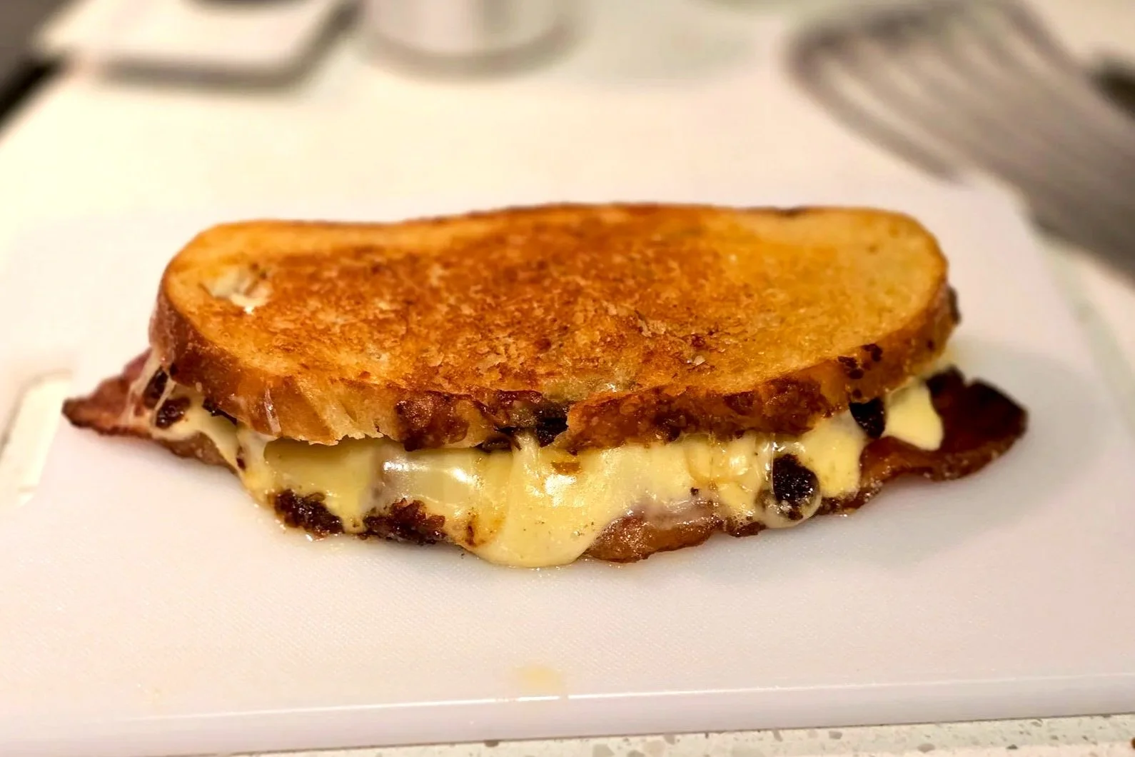 Bacon Shallots Grilled Cheese Sandwich