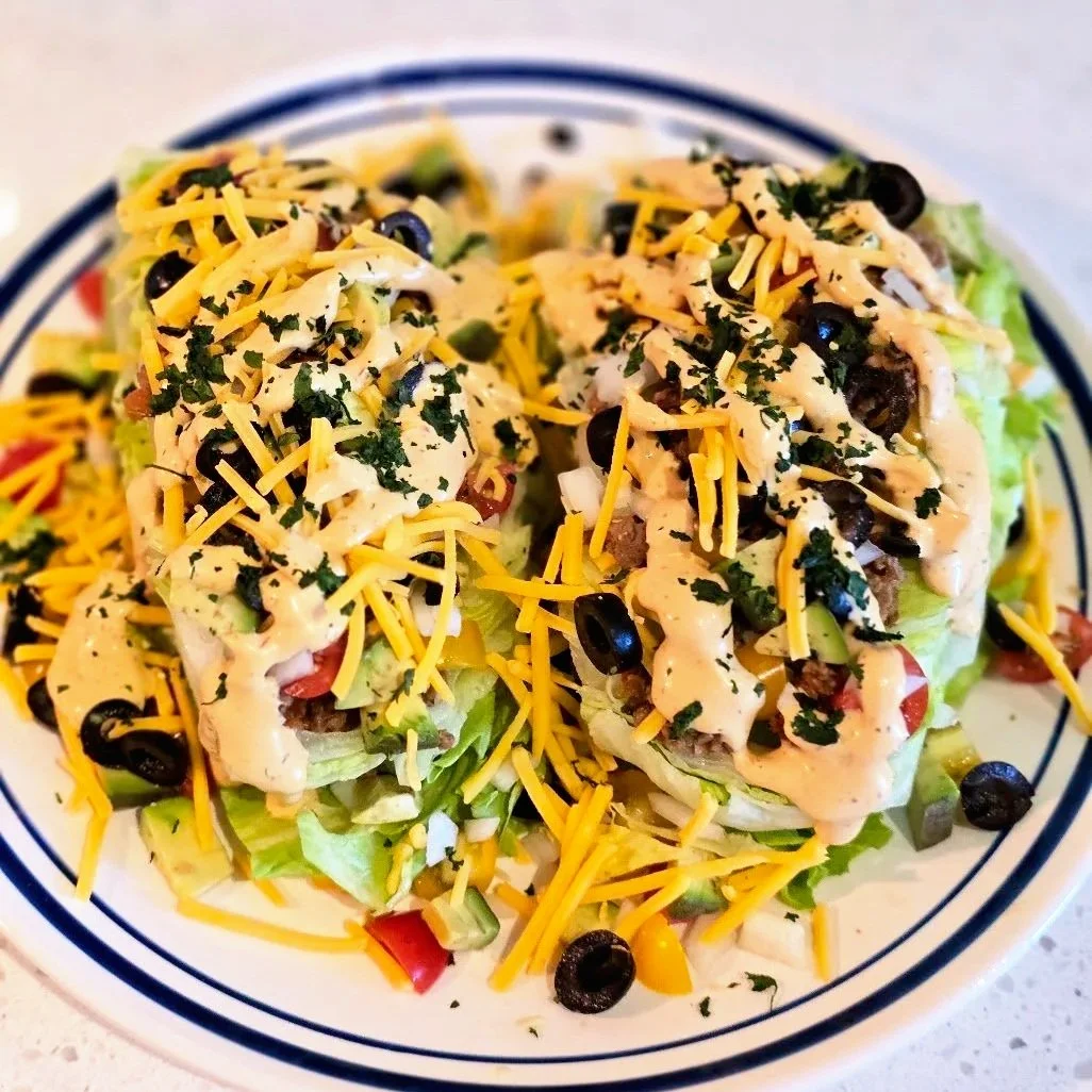 Taco Wedge Salad with Chipotle Ranch Dressing