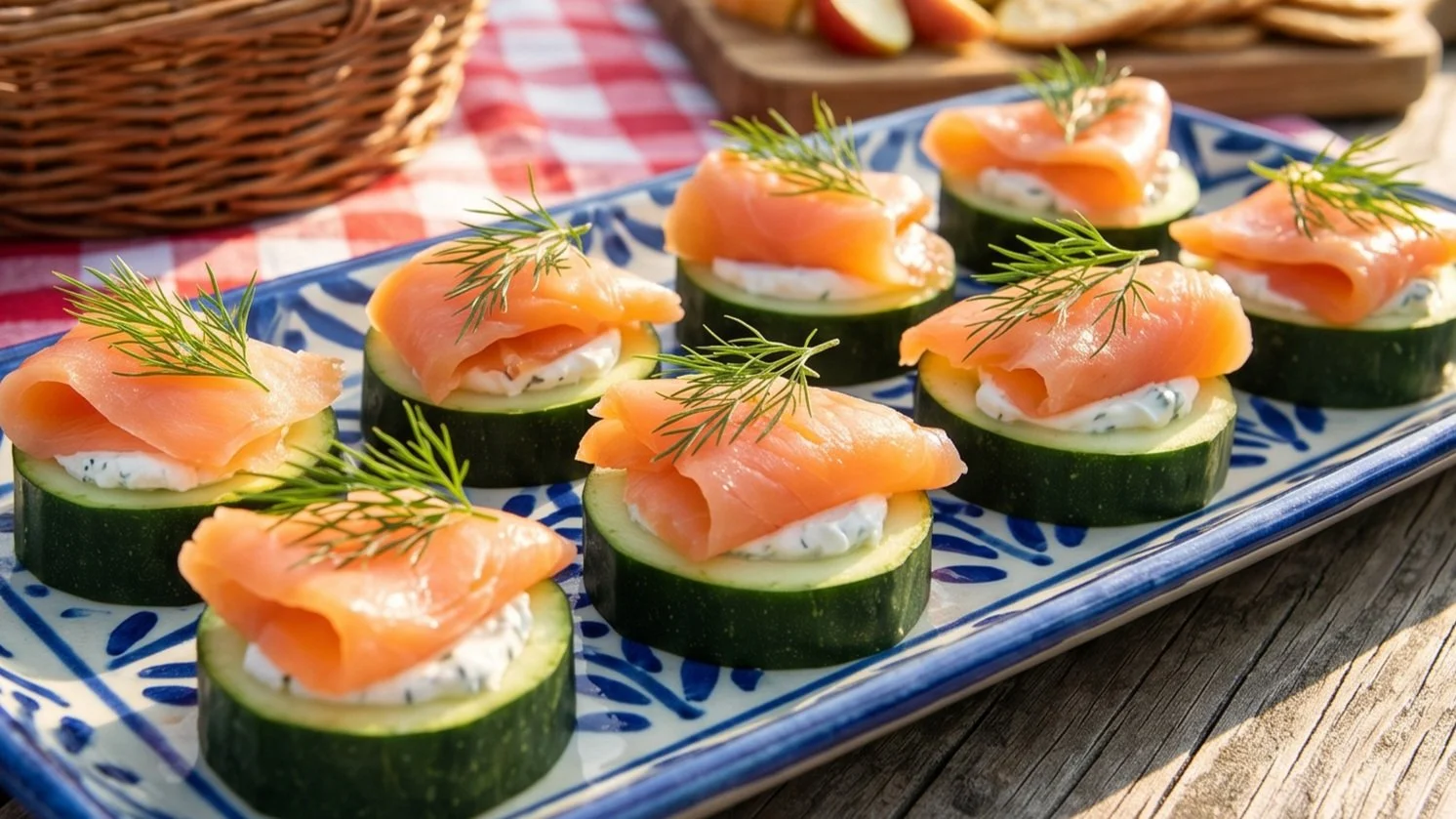 Smoked Salmon Zucchini Mini Cups