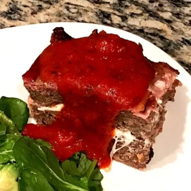 Low Carb Cheese Stuffed Meat Loaf