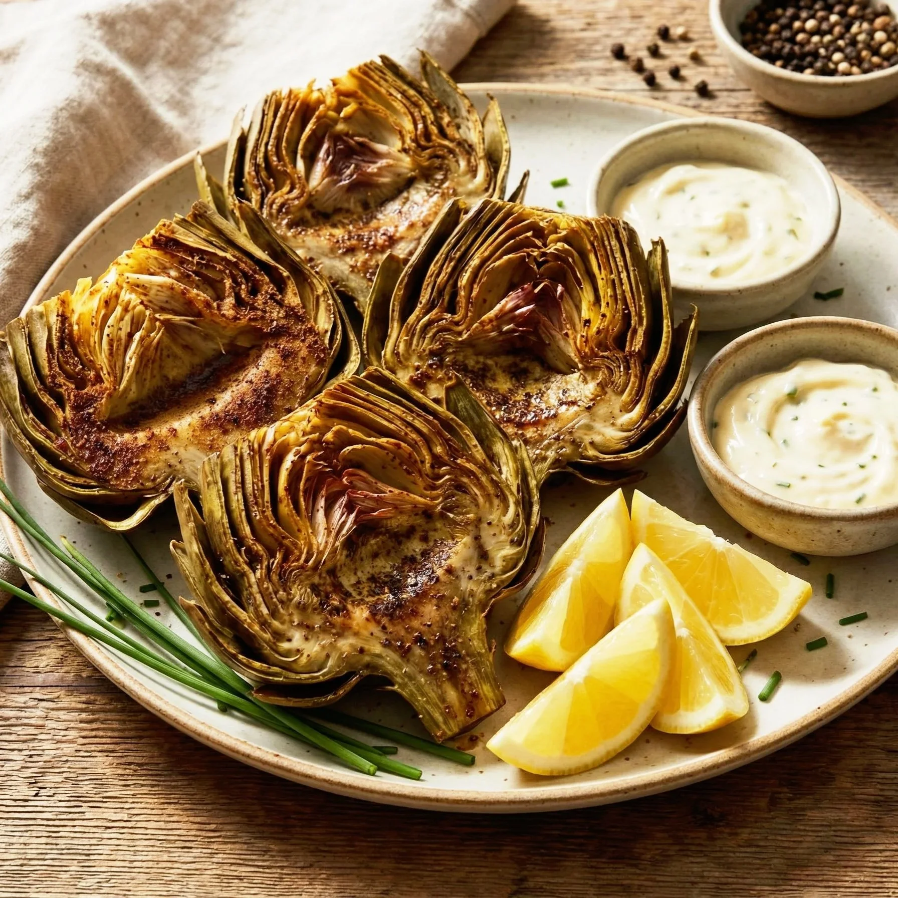 Roasted Lemon Pepper Artichokes Roasted Lemon Pepper Artichokes